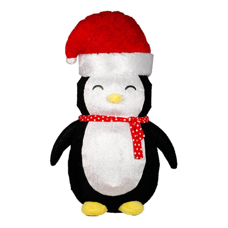 Bild på Uppblåsbar Pingvin med Tomteluva
