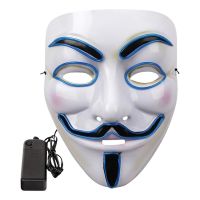 Bild på EL Wire V For Vendetta LED Mask - Blå