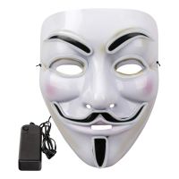 Bild på EL Wire V For Vendetta LED Mask - Vit