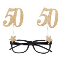 Bild på Glasögon med Siffra Guld - 50