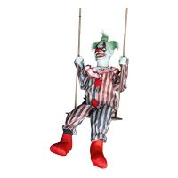 Bild på Läskig Clown på Gunga med Ljud, Ljus & Rörelse Prop