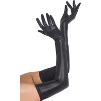 Bild på Svarta Långa Handskar Med Wet Look