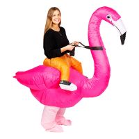 Bild på Uppblåsbar Ridande Flamingo Maskeraddräkt - One size