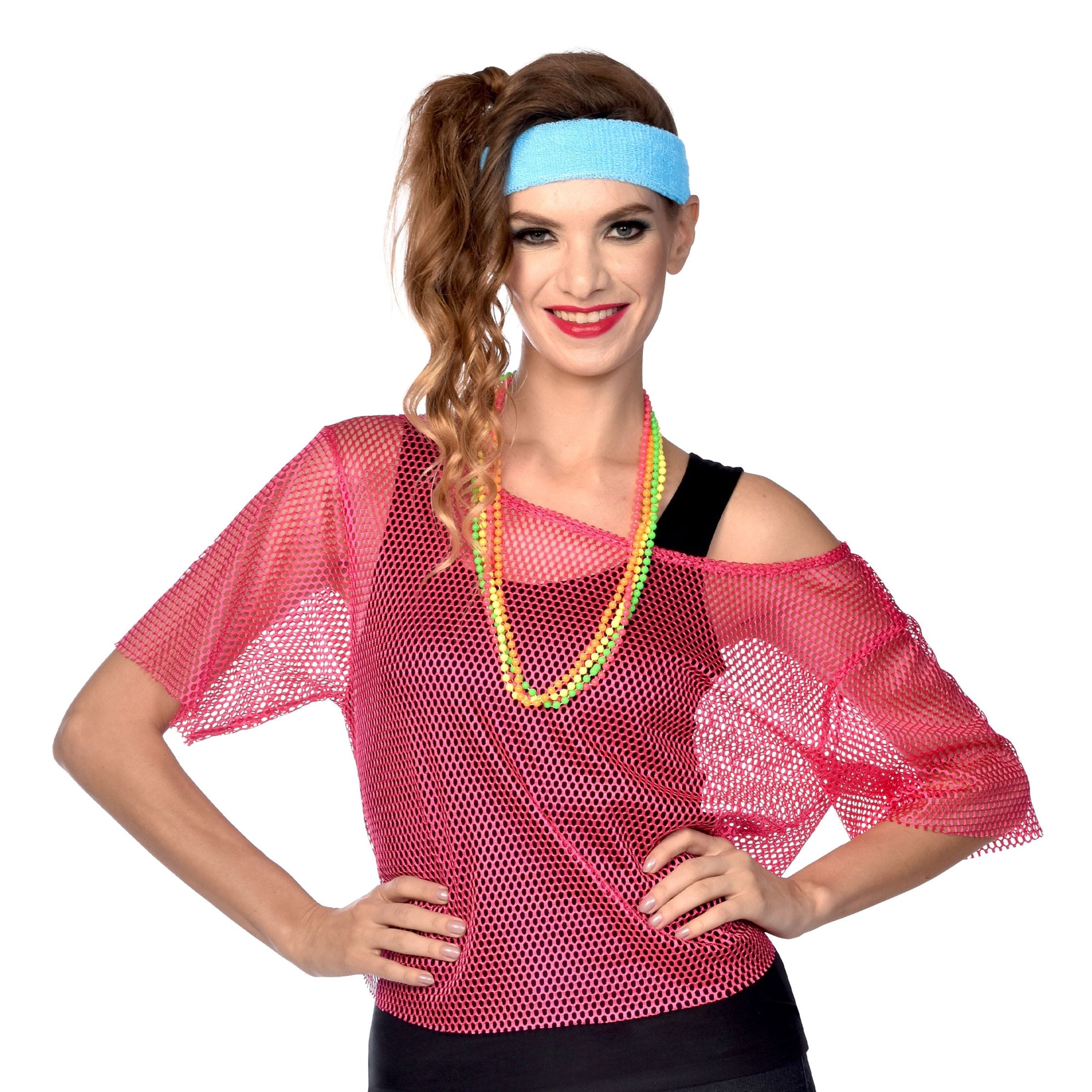 Bild föreställande produkten 80-tals Nättröja Rosa – Large/X-Large