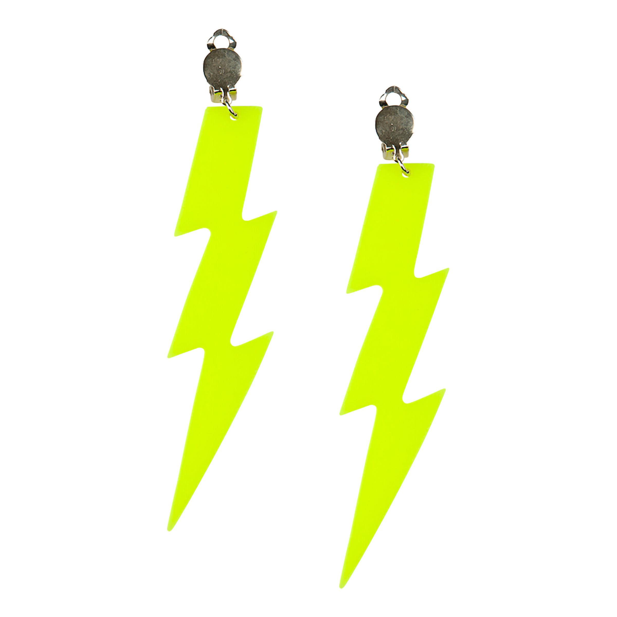 Bild föreställande produkten 80-tals Örhängen Blixtar Neongula – 2-pack