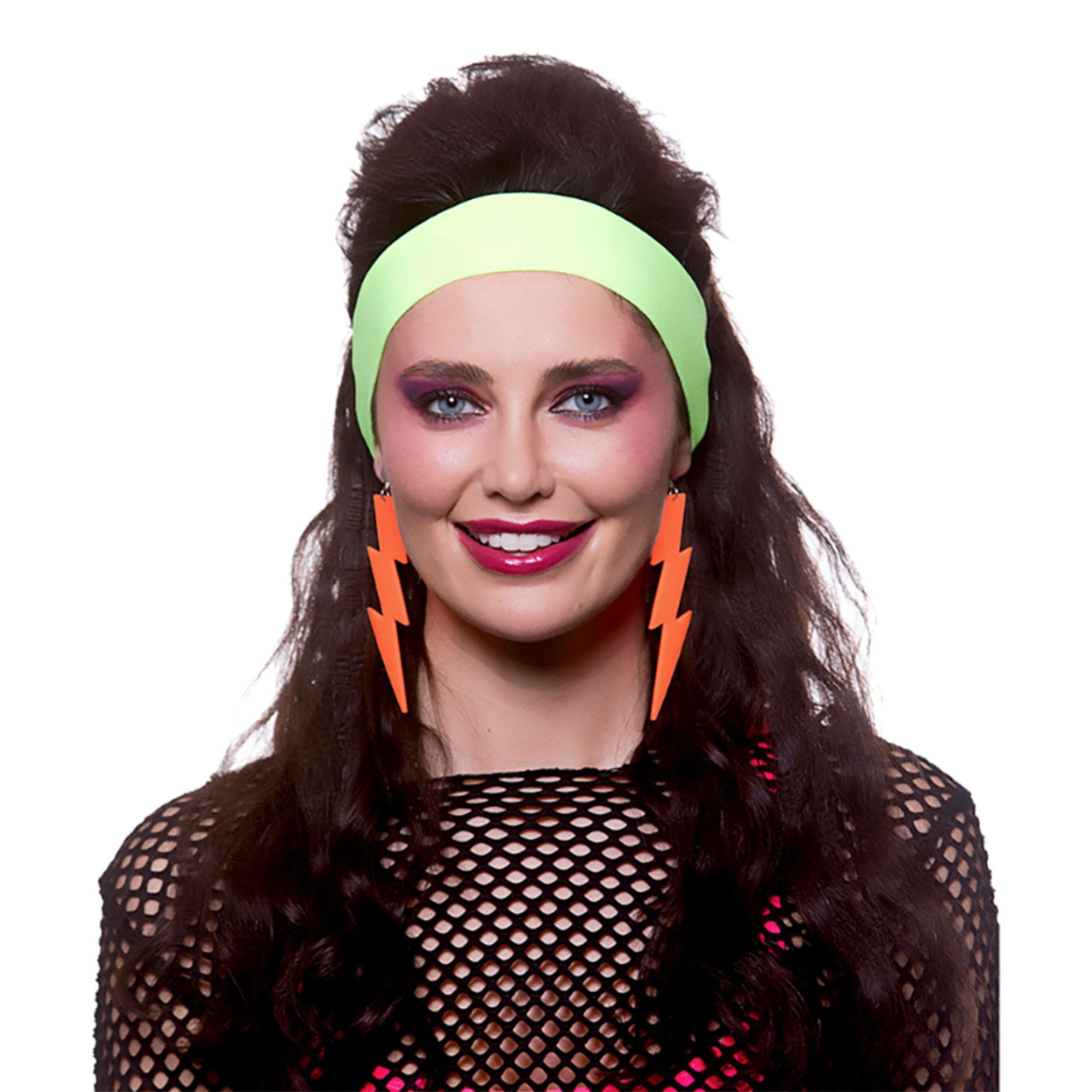 Bild föreställande produkten 80-tals Örhängen Blixtar Neonorangea – 2-pack