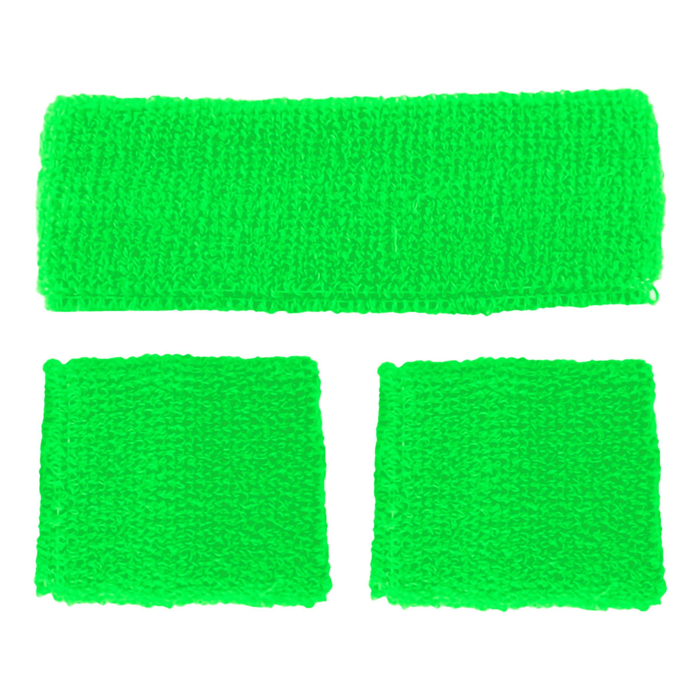 Bild föreställande produkten 80-tals Svettband Kit Neongrön – One size