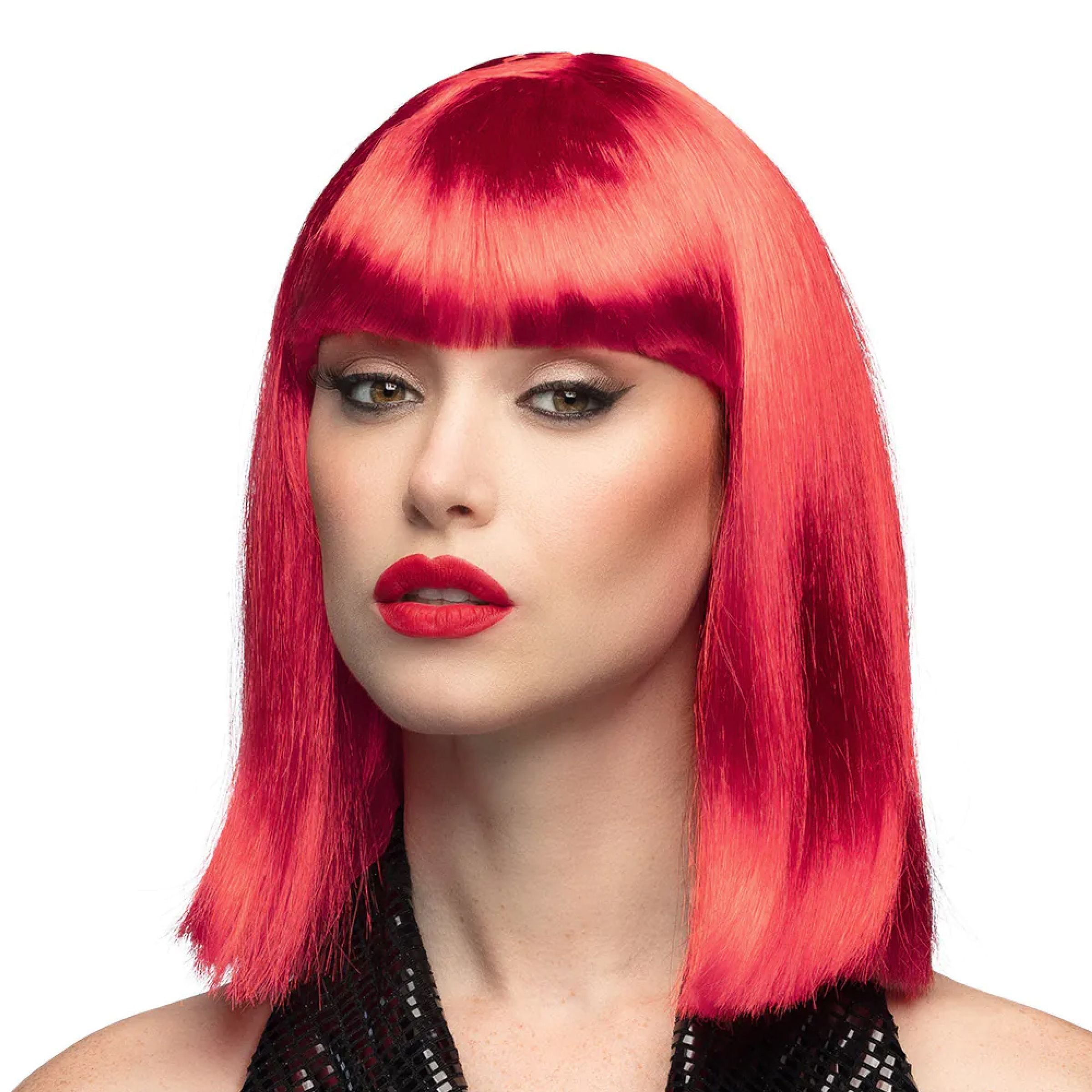 Bild föreställande produkten 90-tals Dance Neonröd Peruk – One size