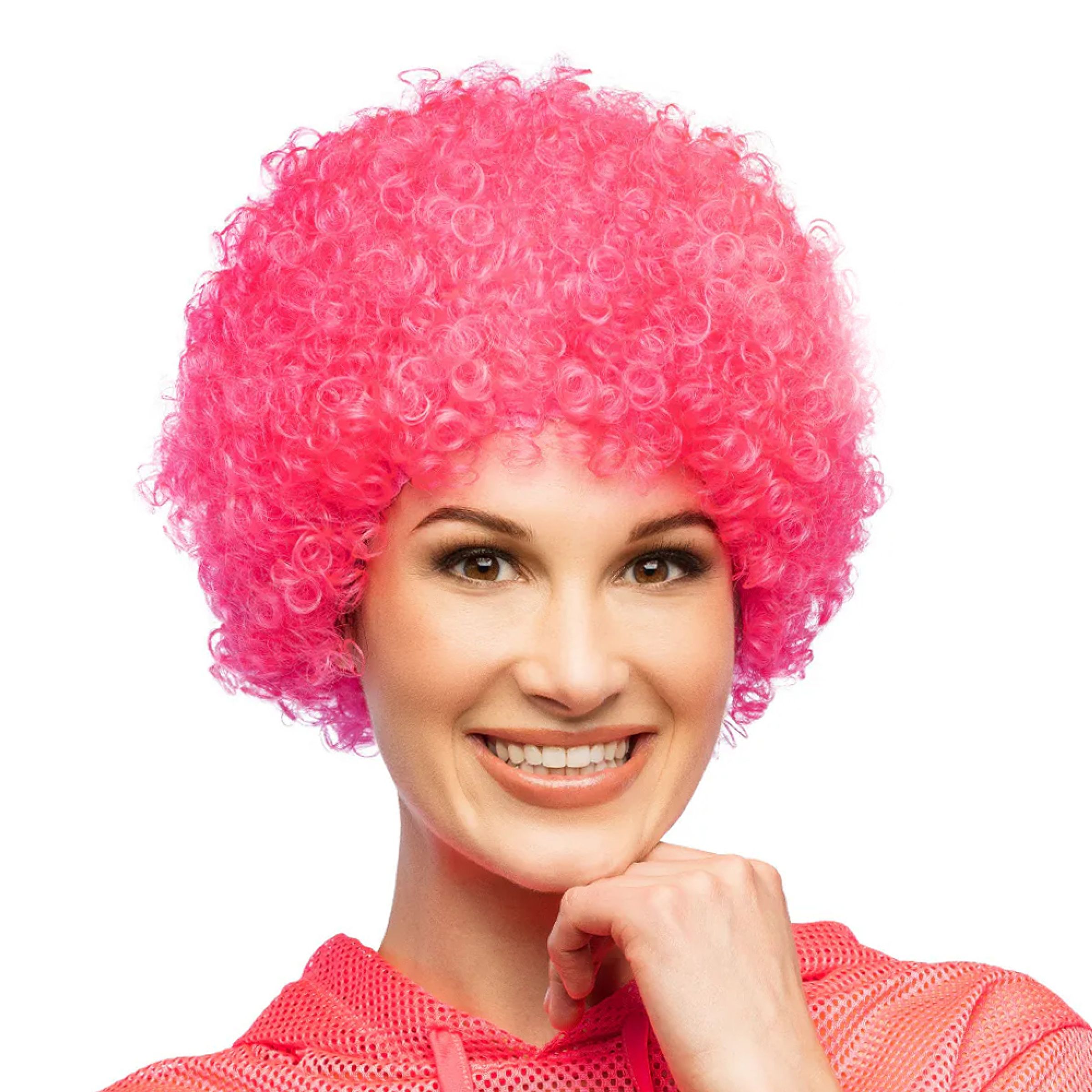Bild föreställande produkten Afroperuk Neonrosa – One size