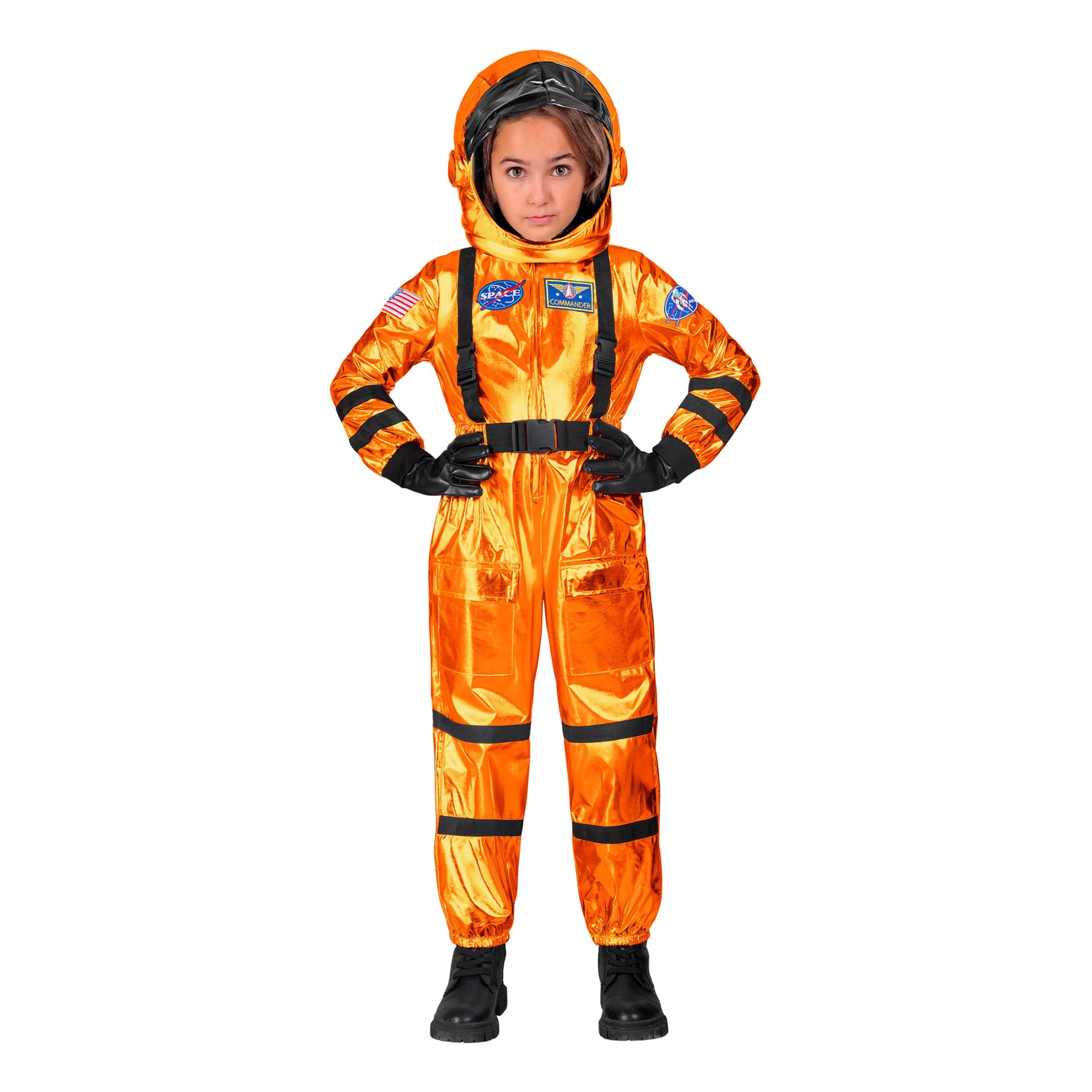 Bild föreställande produkten Astronaut Orange Metallic Barn Maskeraddräkt – Medium