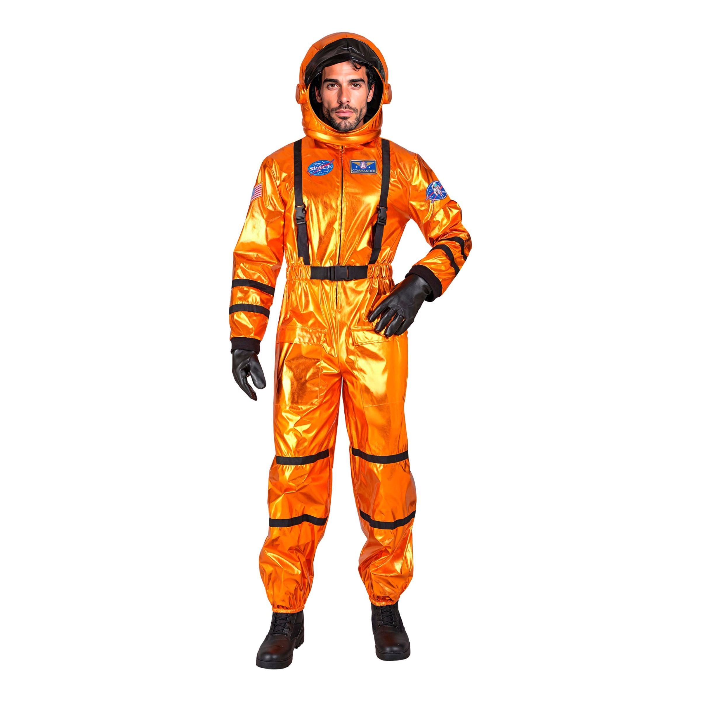 Bild föreställande produkten Astronaut Orange Metallic Herr Maskeraddräkt – Medium