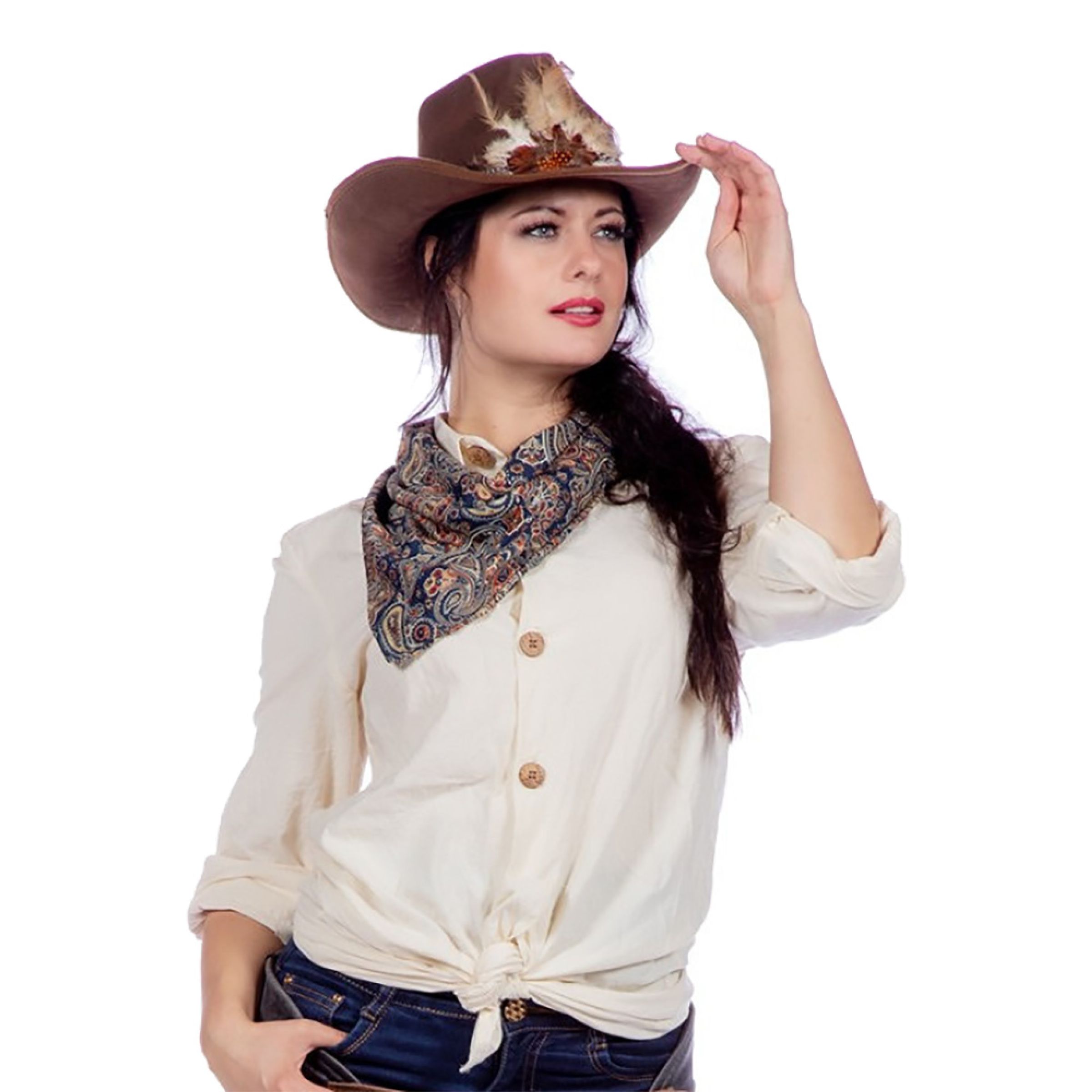 Bild föreställande produkten Autentisk Western Skjorta Dam Naturvit – 40