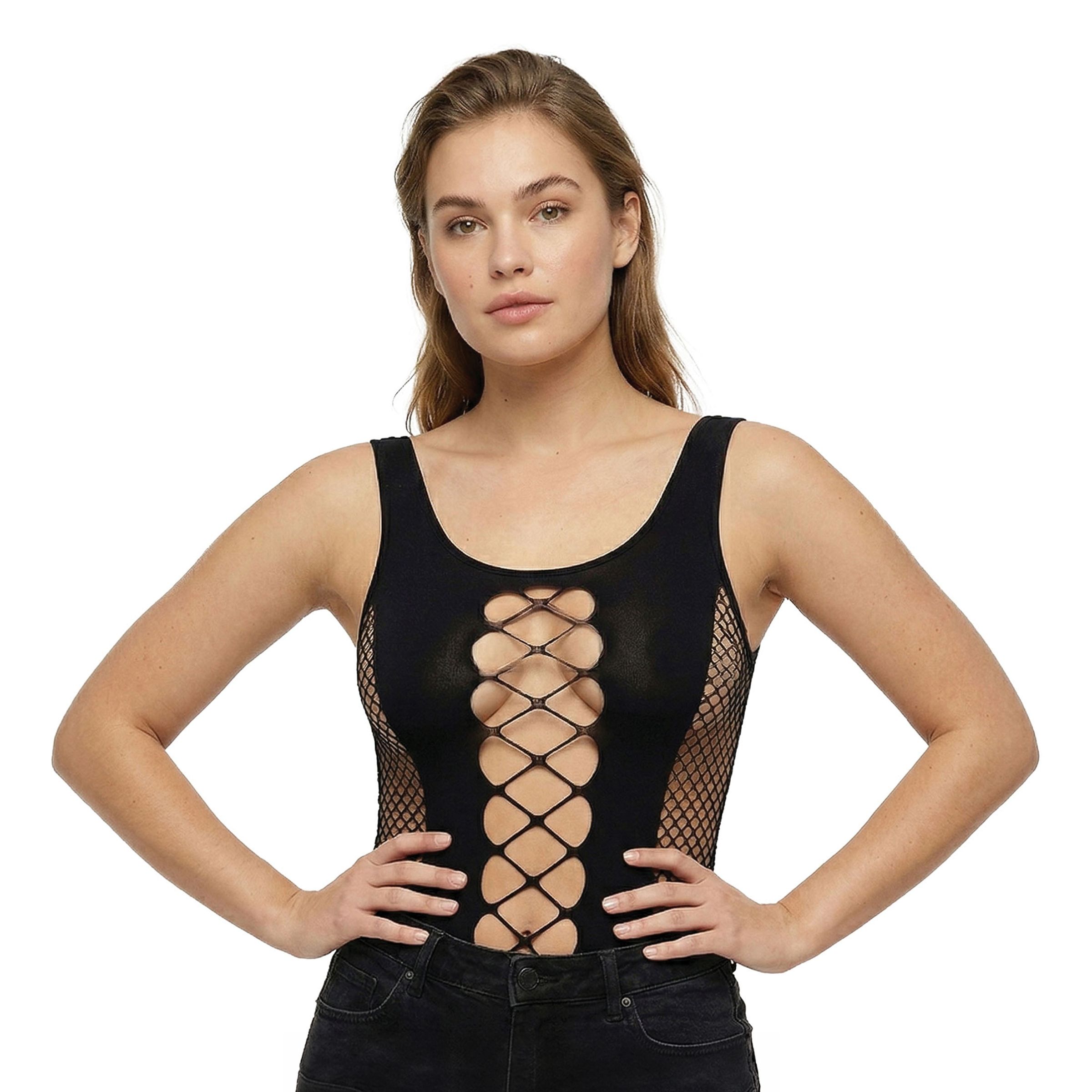 Bild föreställande produkten Body Svart Fishnet – One size