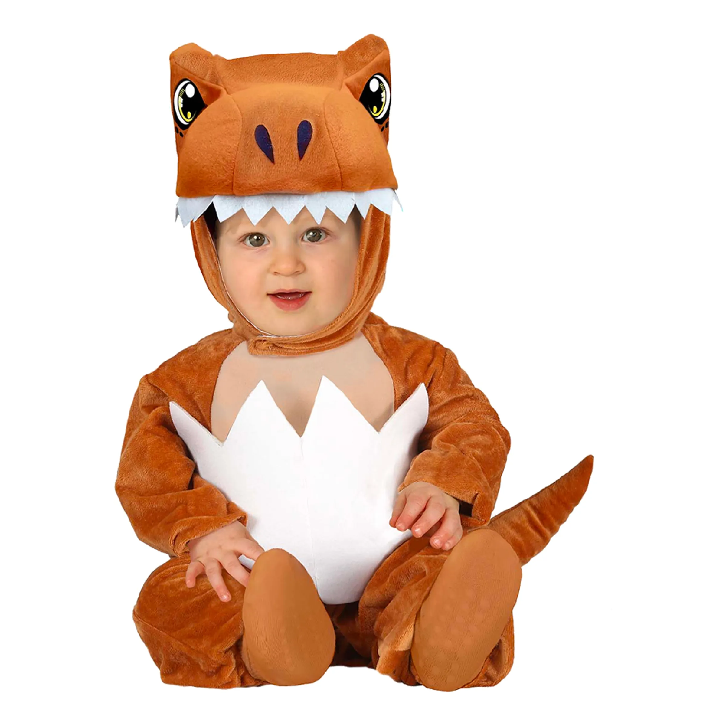 Bild föreställande produkten Brun T-Rex Bebis Maskeraddräkt – 12-18 mån