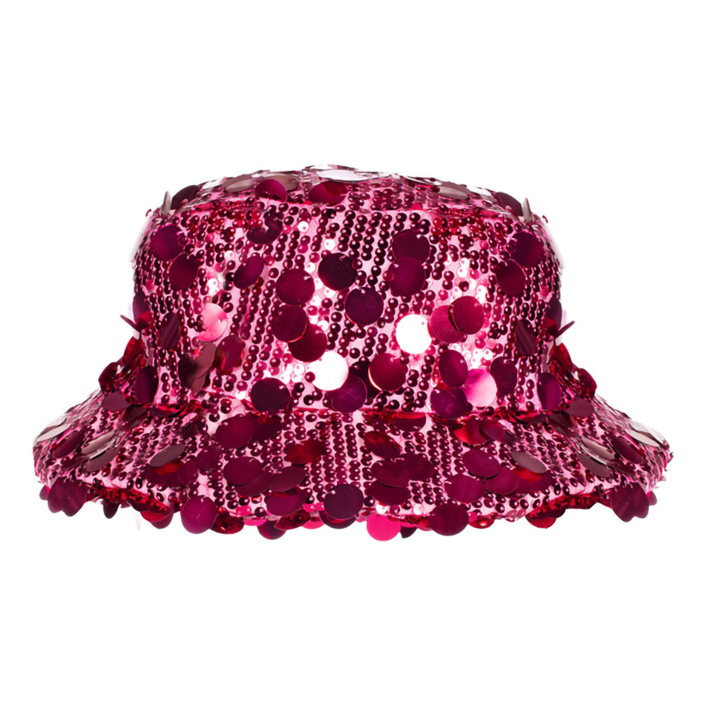 Bild föreställande produkten Bucket Hat Paljetter Neonrosa – One size