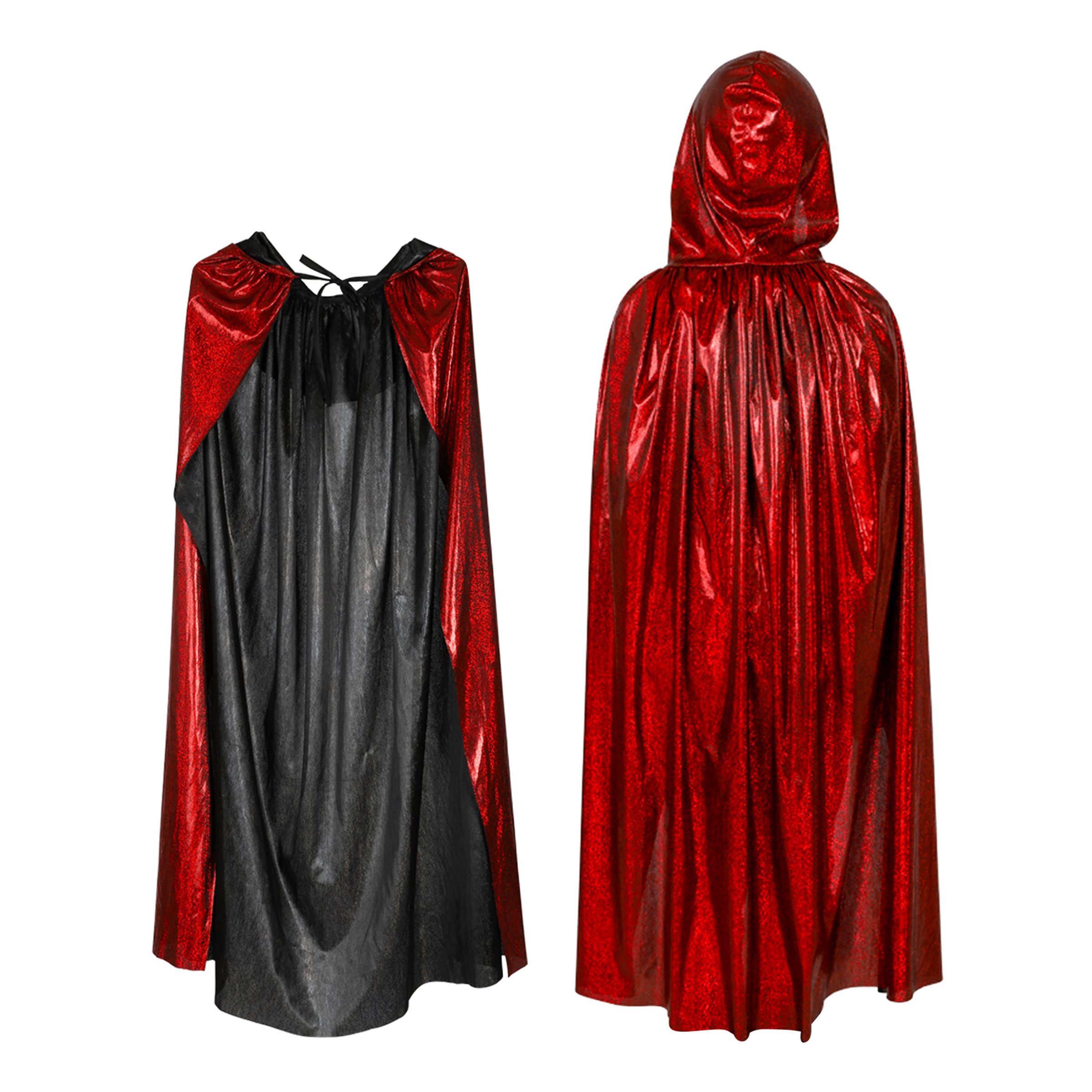 Bild föreställande produkten Cape med Huva Röd Shimmer – One size