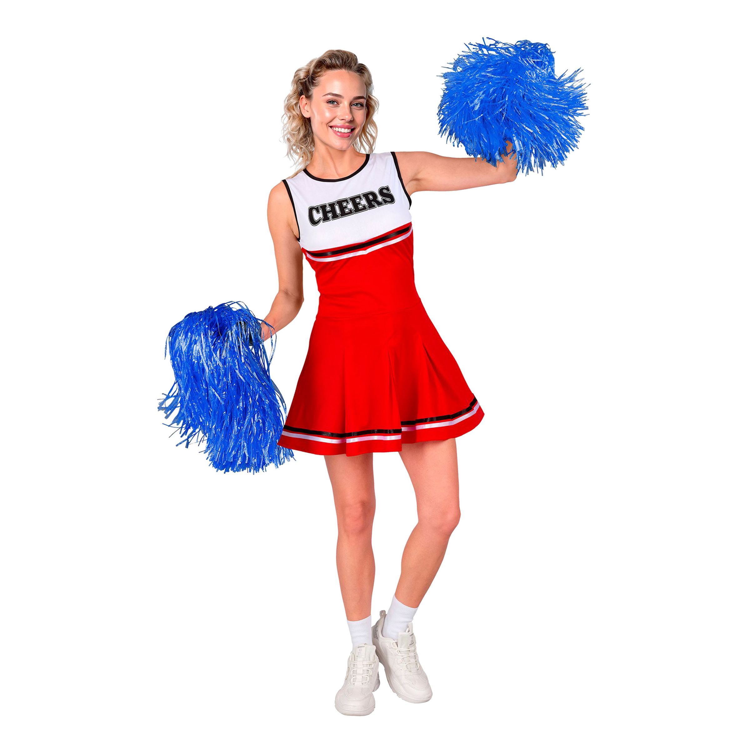 Bild föreställande produkten Cheerleader Klänning Röd Maskeraddräkt – Medium