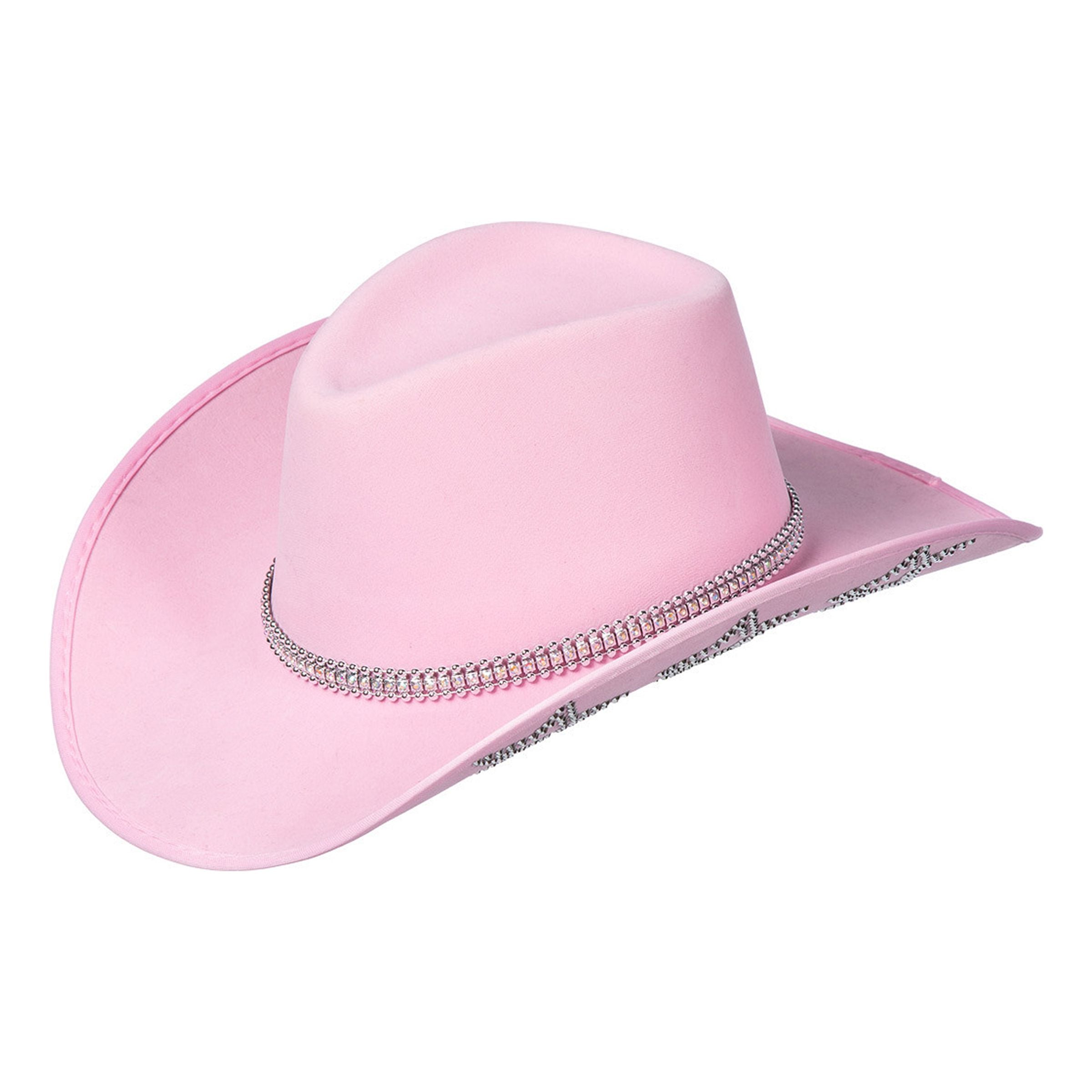 Bild föreställande produkten Cowboyhatt Rosa med Giltterstjärnor – One size