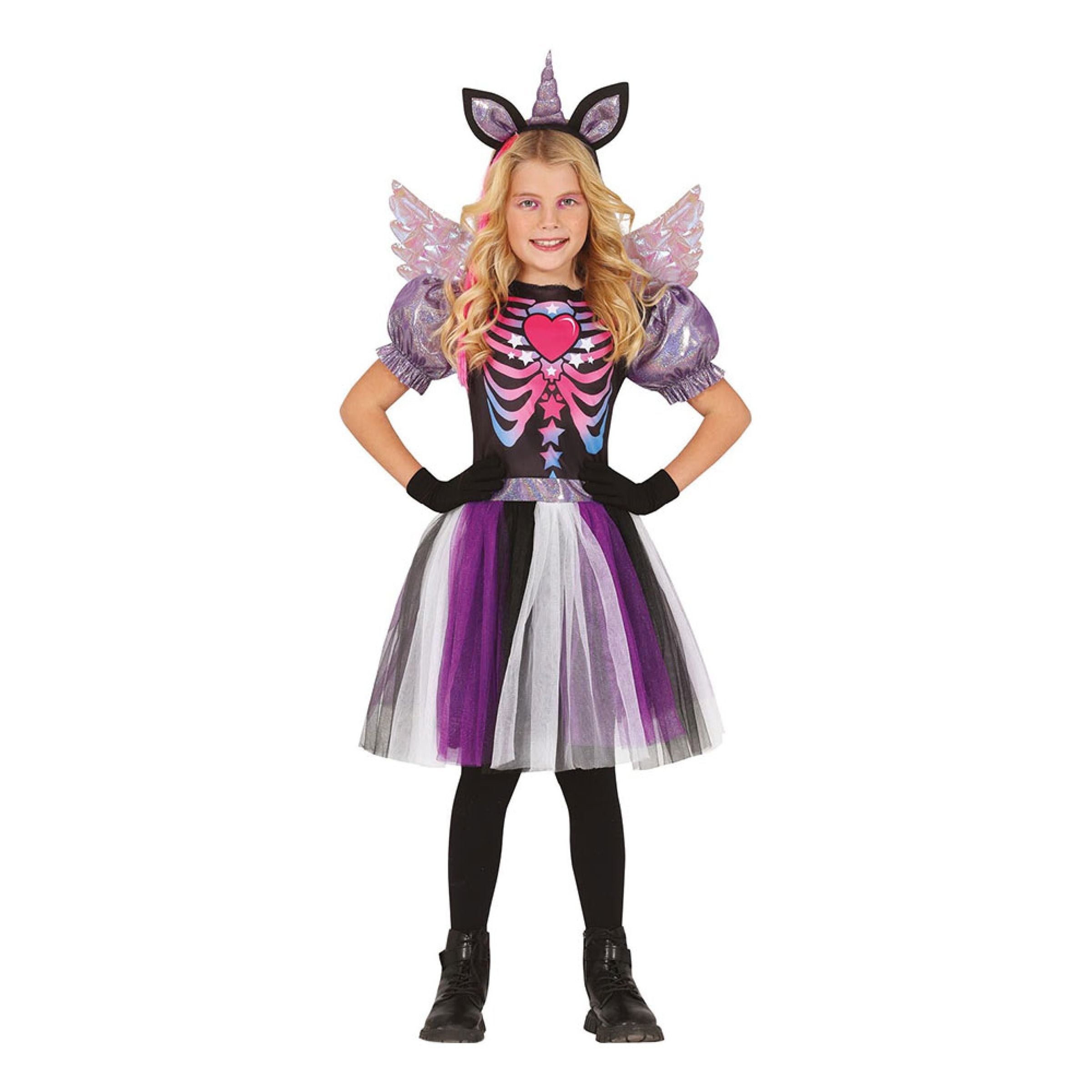 Bild föreställande produkten Dark Unicorn Barn Maskeraddräkt – Large