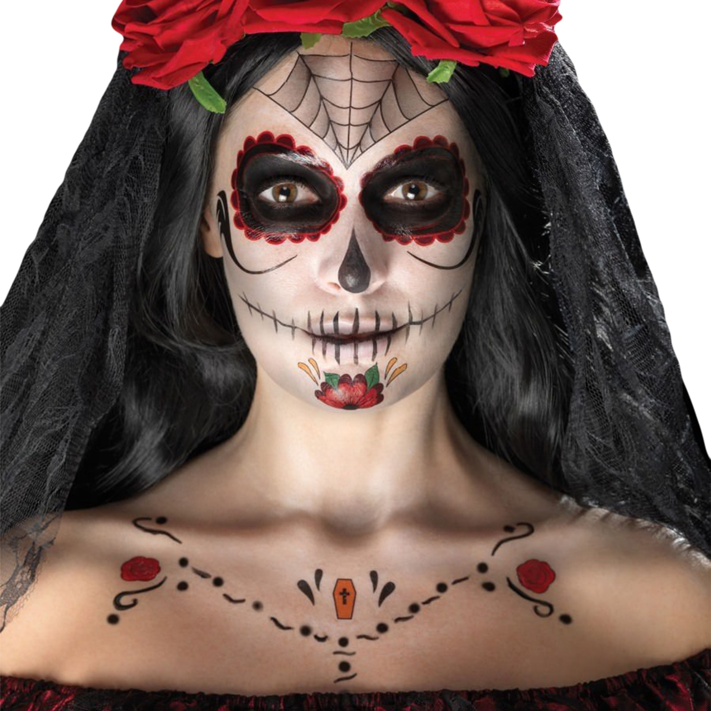 Bild föreställande produkten Day of the Dead Ansiktstatueringar
