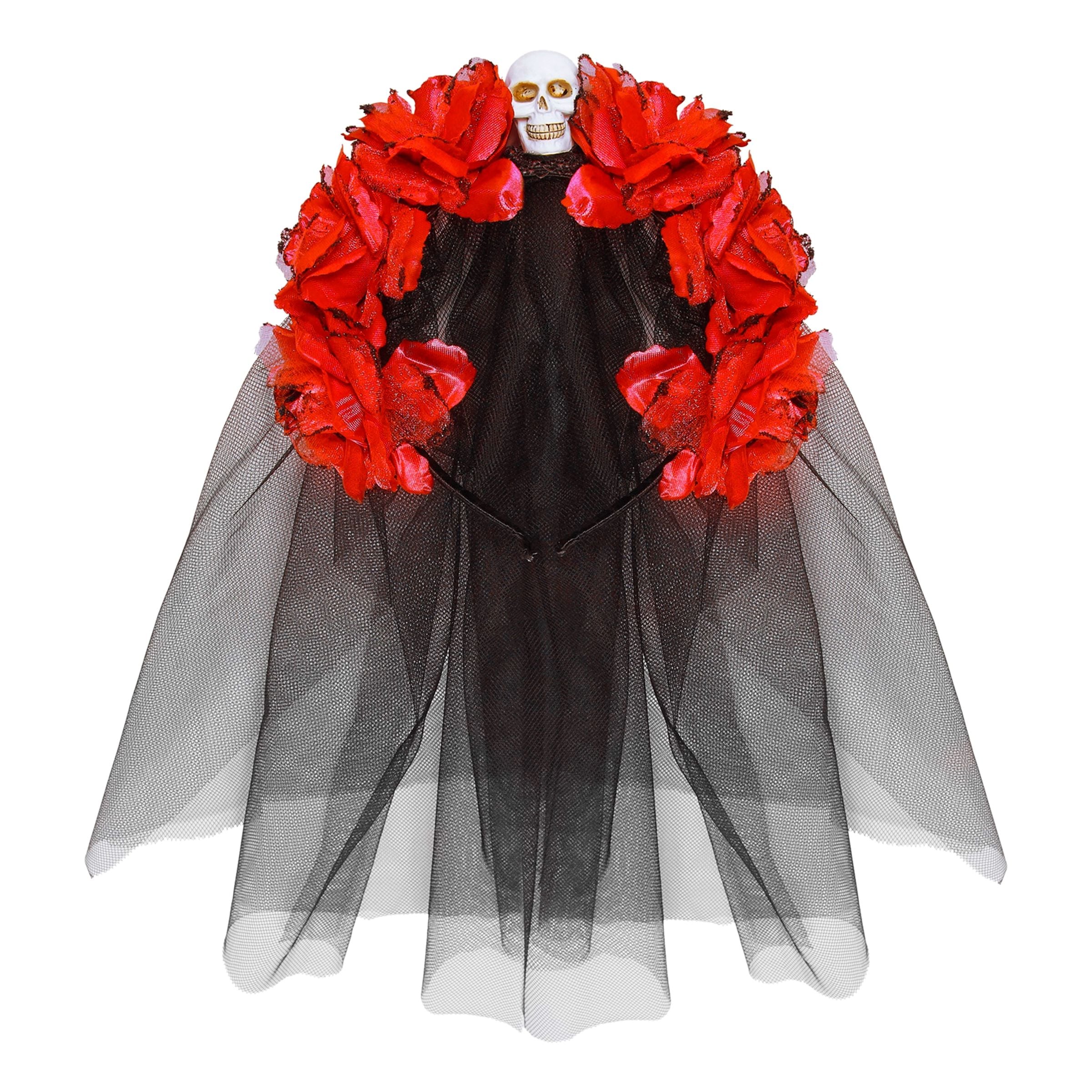 Bild föreställande produkten Day of the Dead Diadem med Röda Rosor – One size