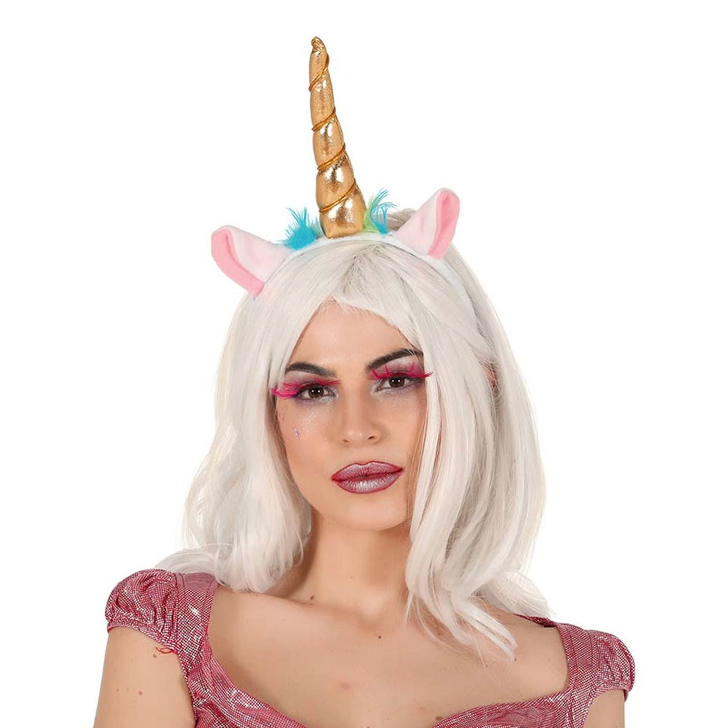 Bild föreställande produkten Diadem Enhörning Guld – One size