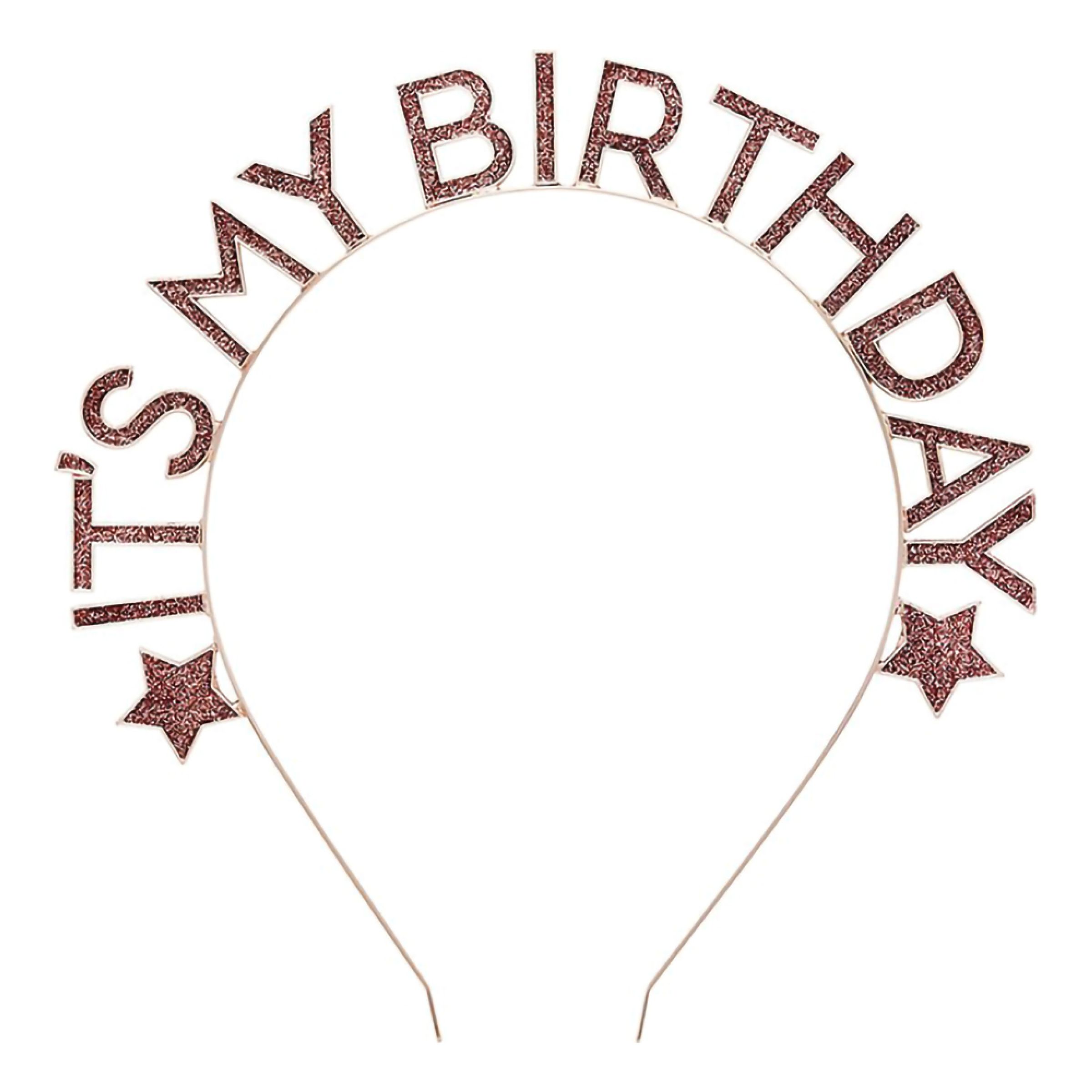 Bild föreställande produkten Diadem Happy Birthday Roséguld i Metall – One size