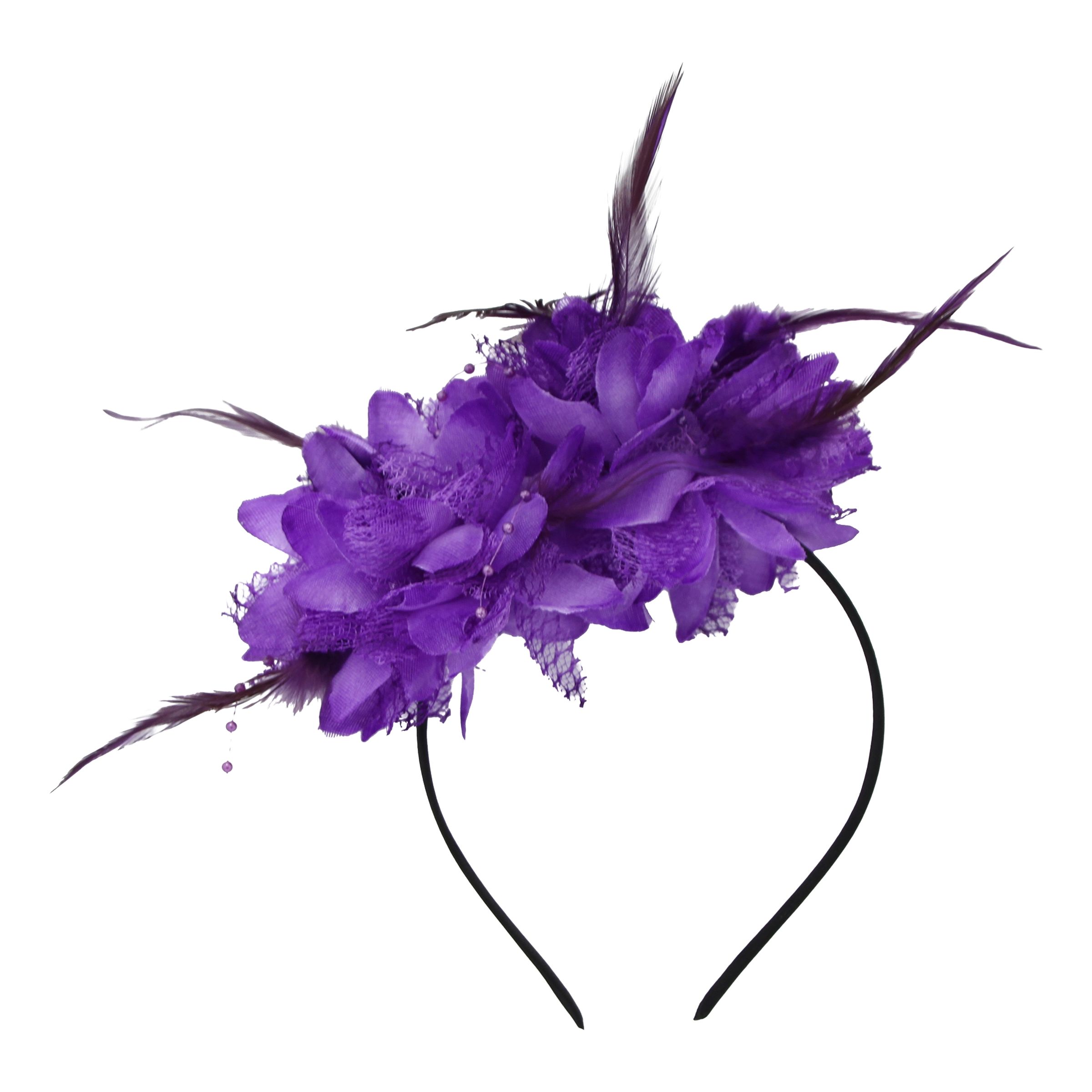 Bild föreställande produkten Diadem med Blomma Lila