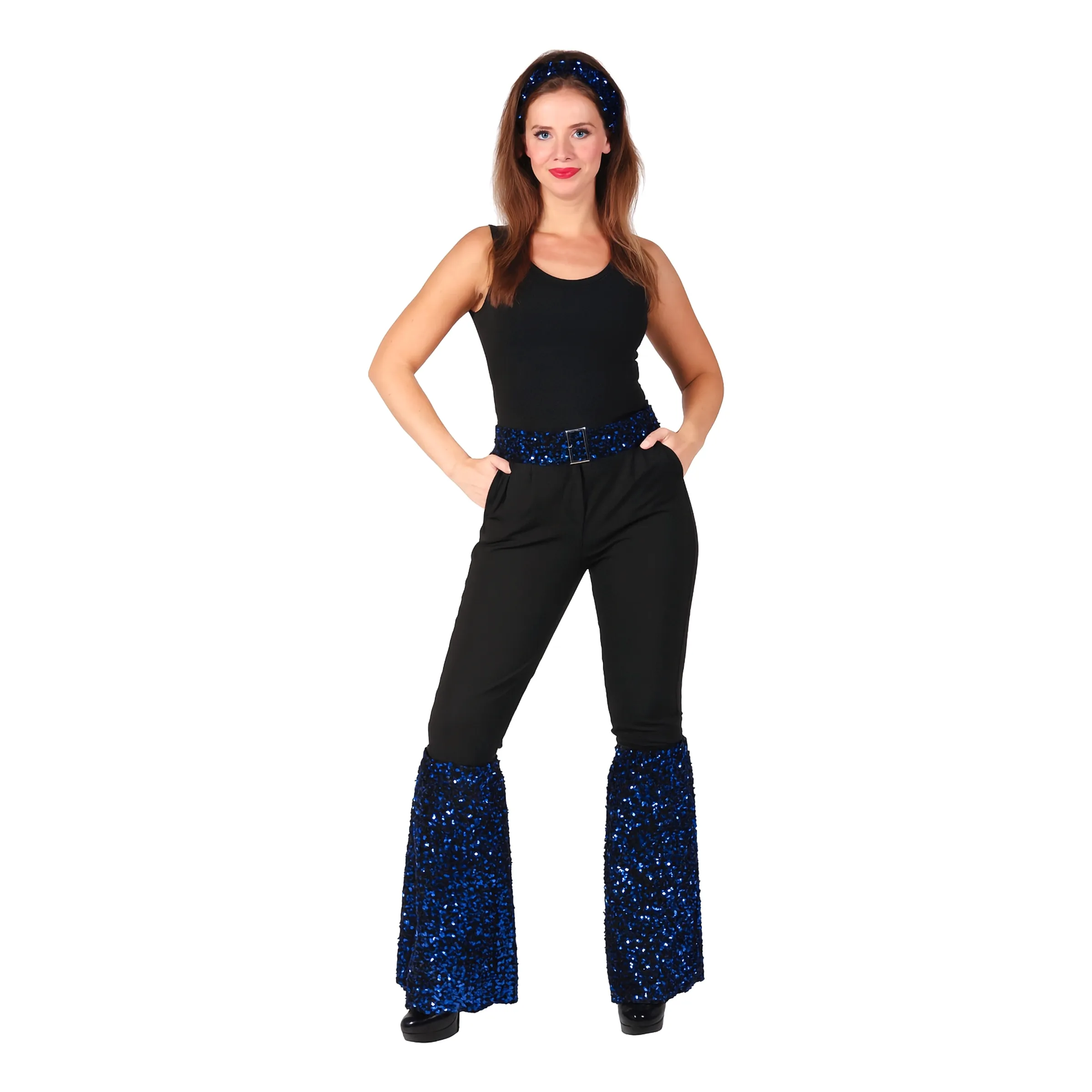 Bild föreställande produkten Disco Glitter Blå Maskeraddräkt – One size