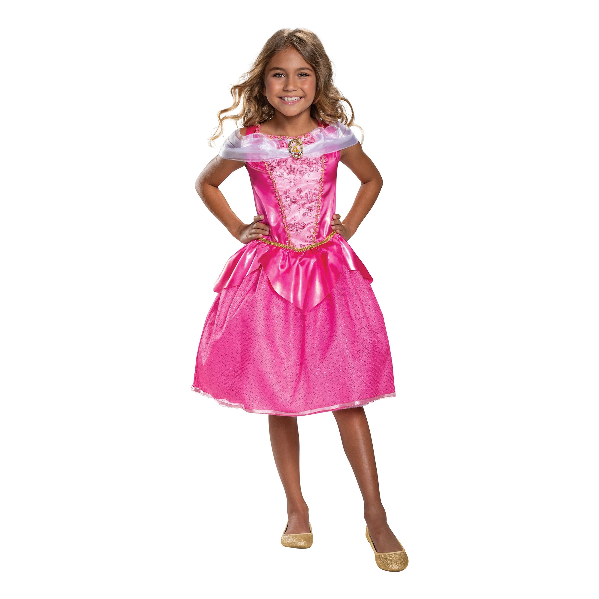 Bild föreställande produkten Disney Aurora Klänning Deluxe Barn Maskeraddräkt – Small