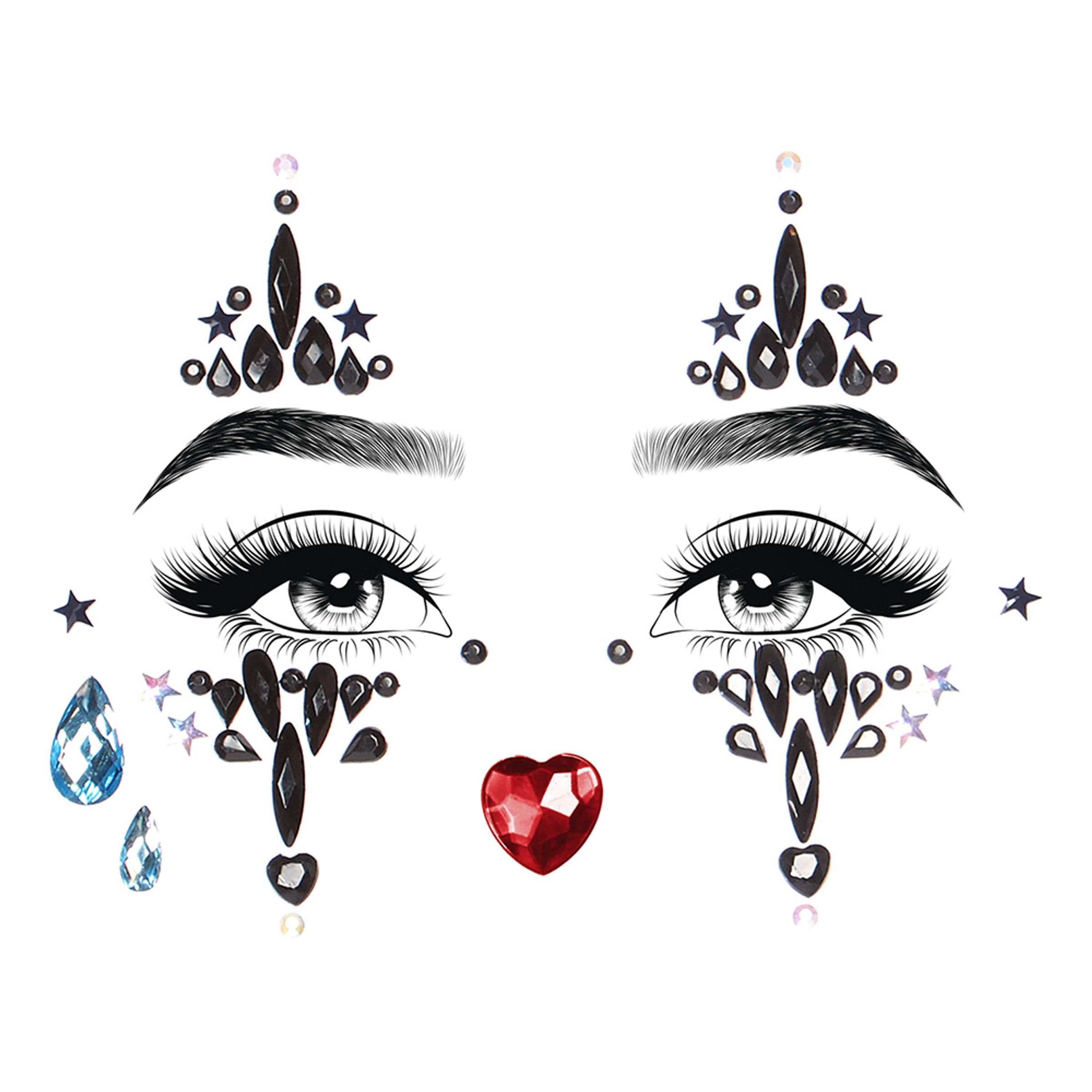 Bild föreställande produkten Face Jewels Harlequin Deluxe