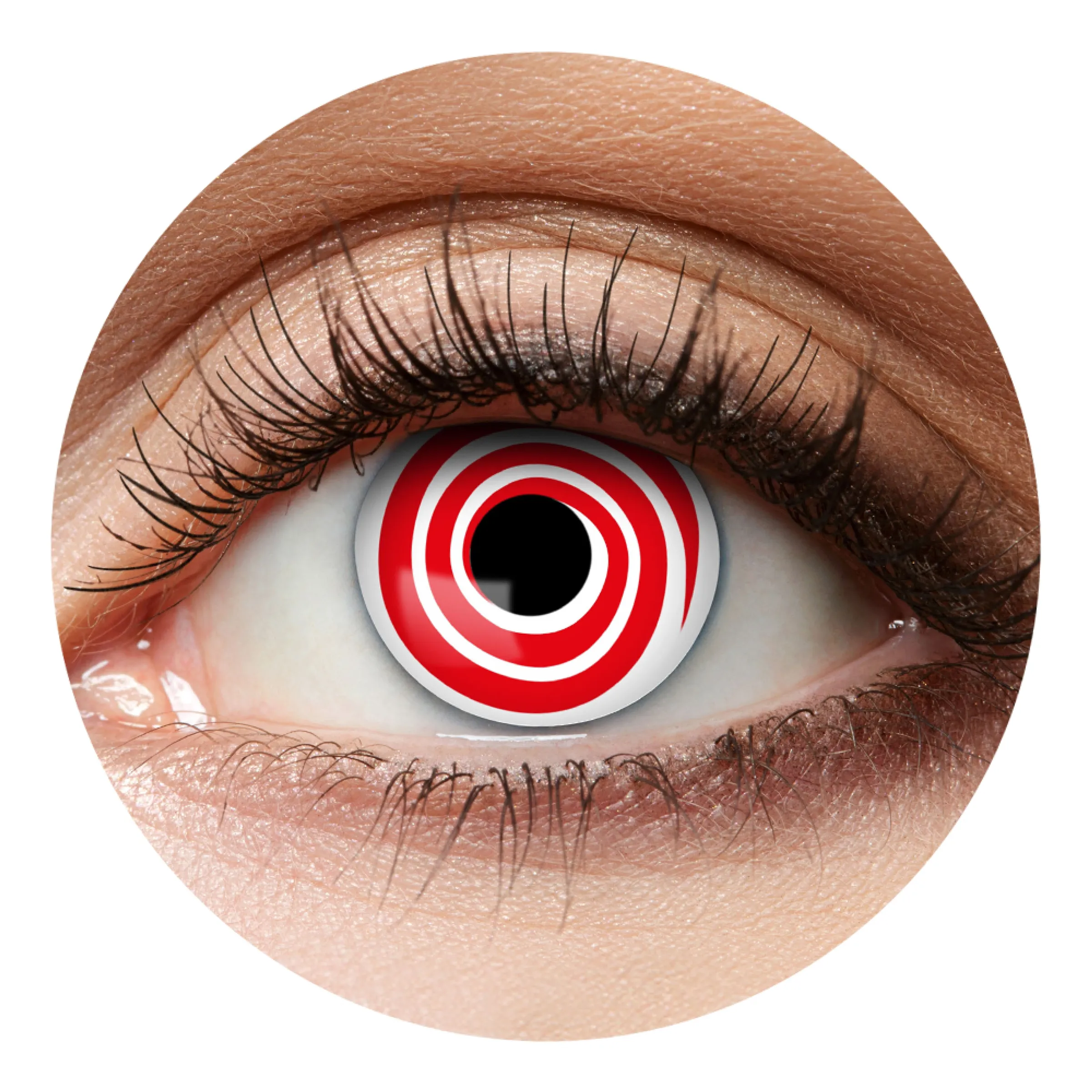 Bild föreställande produkten Färgade Linser Red Spiral