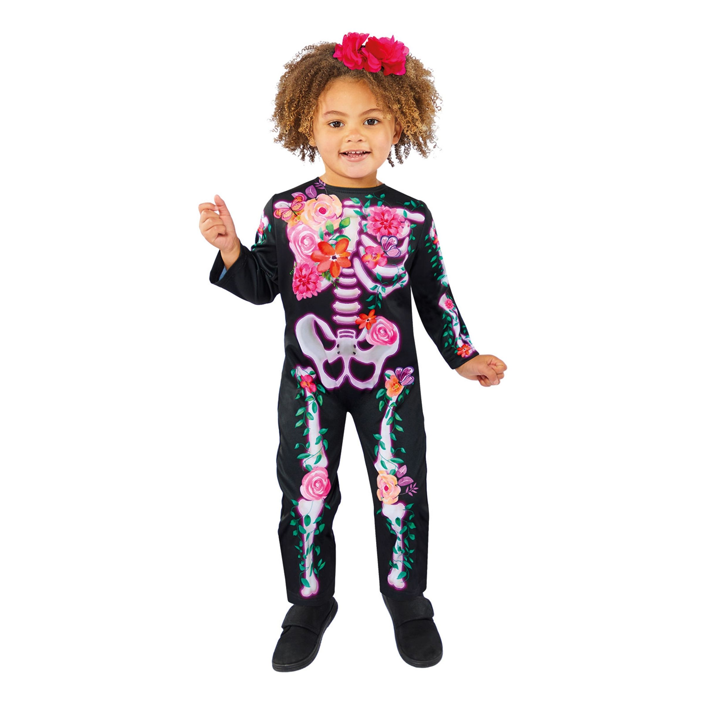 Bild föreställande produkten Skelett med Blommor Barn Maskeraddräkt – Medium (6-8 år)