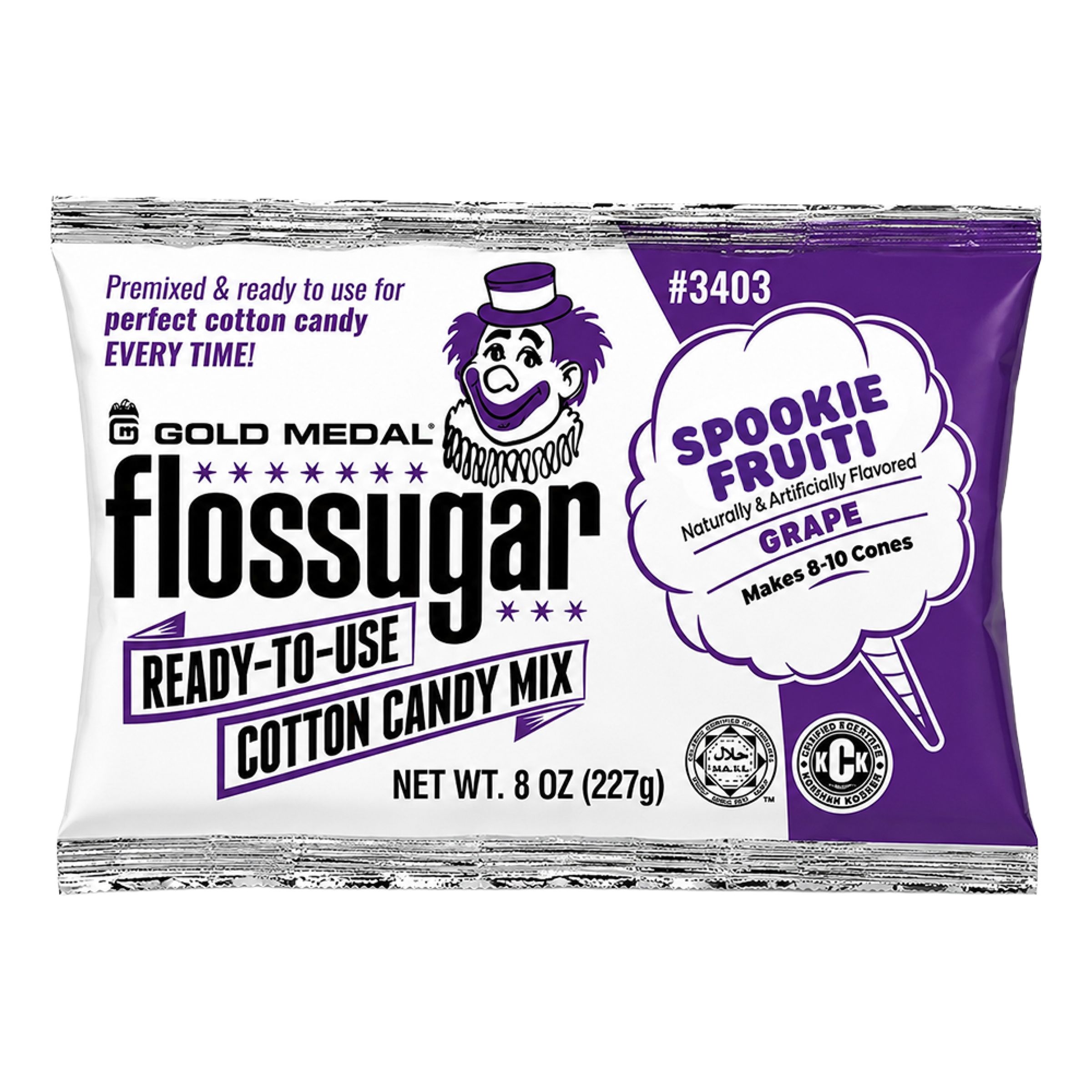 Bild föreställande produkten Flossugar Sockervaddsmix Spookie Fruiti – 227 g
