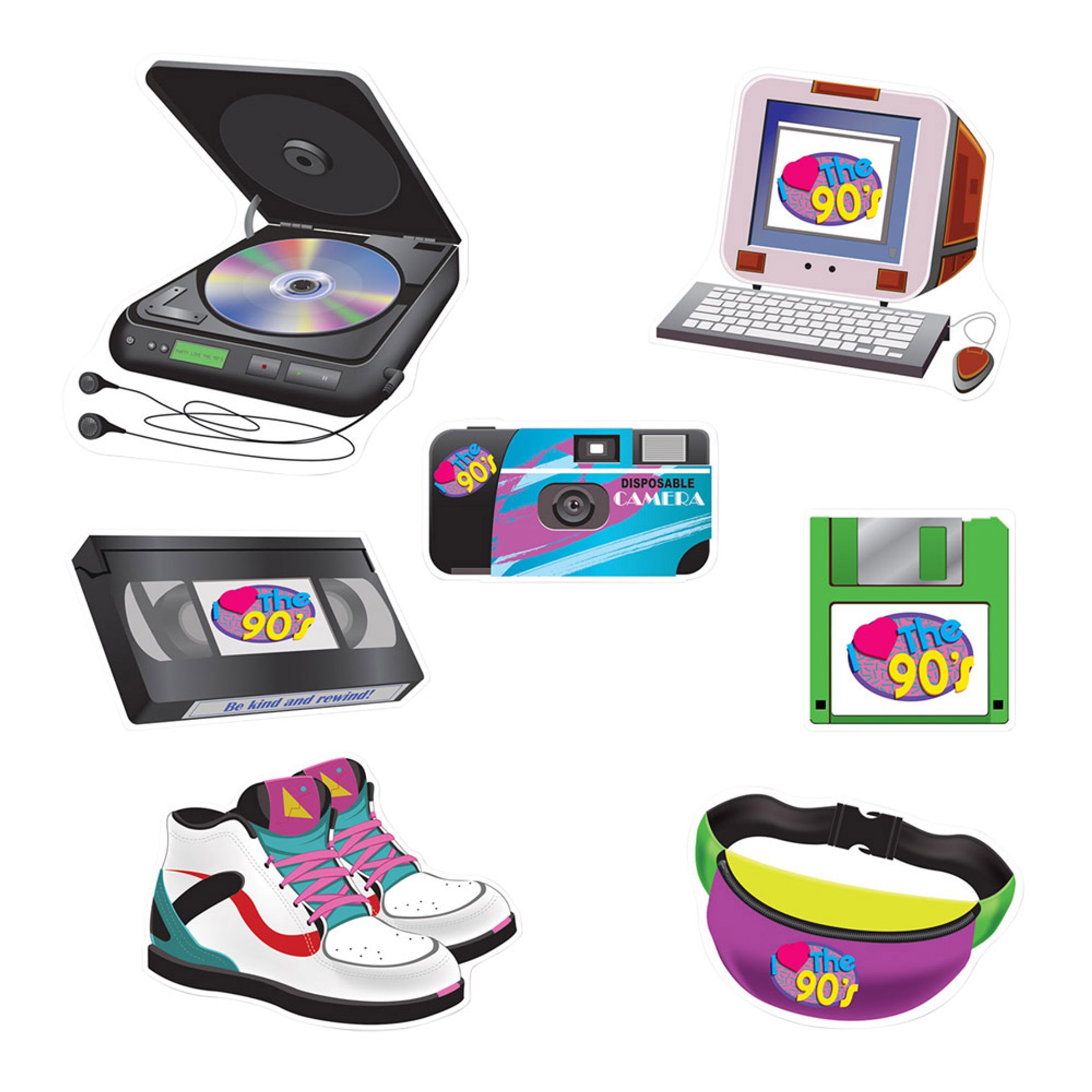 Bild föreställande produkten Fotoprops 90’s – 7-pack