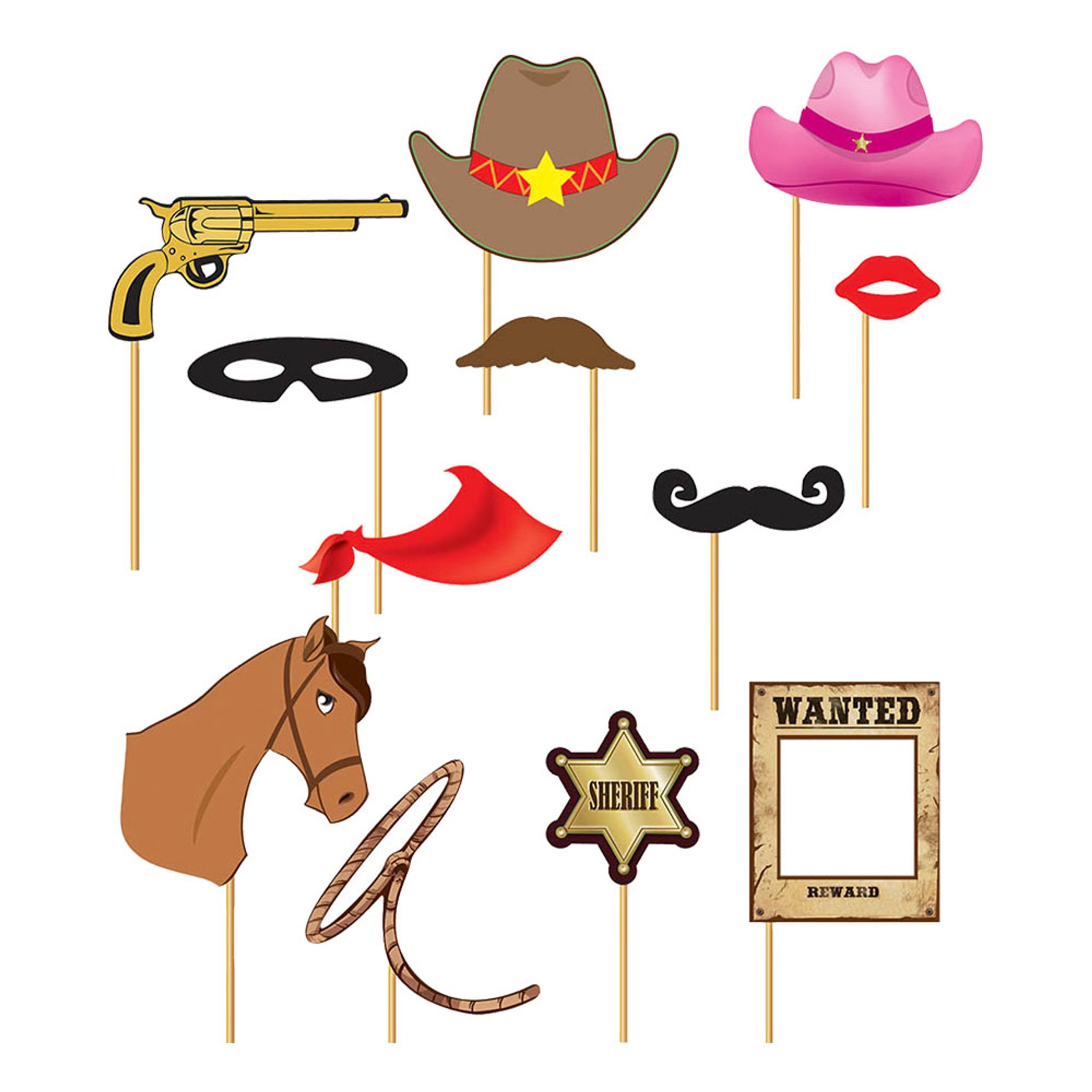 Bild föreställande produkten Fotoprops Cowboy – 12-pack
