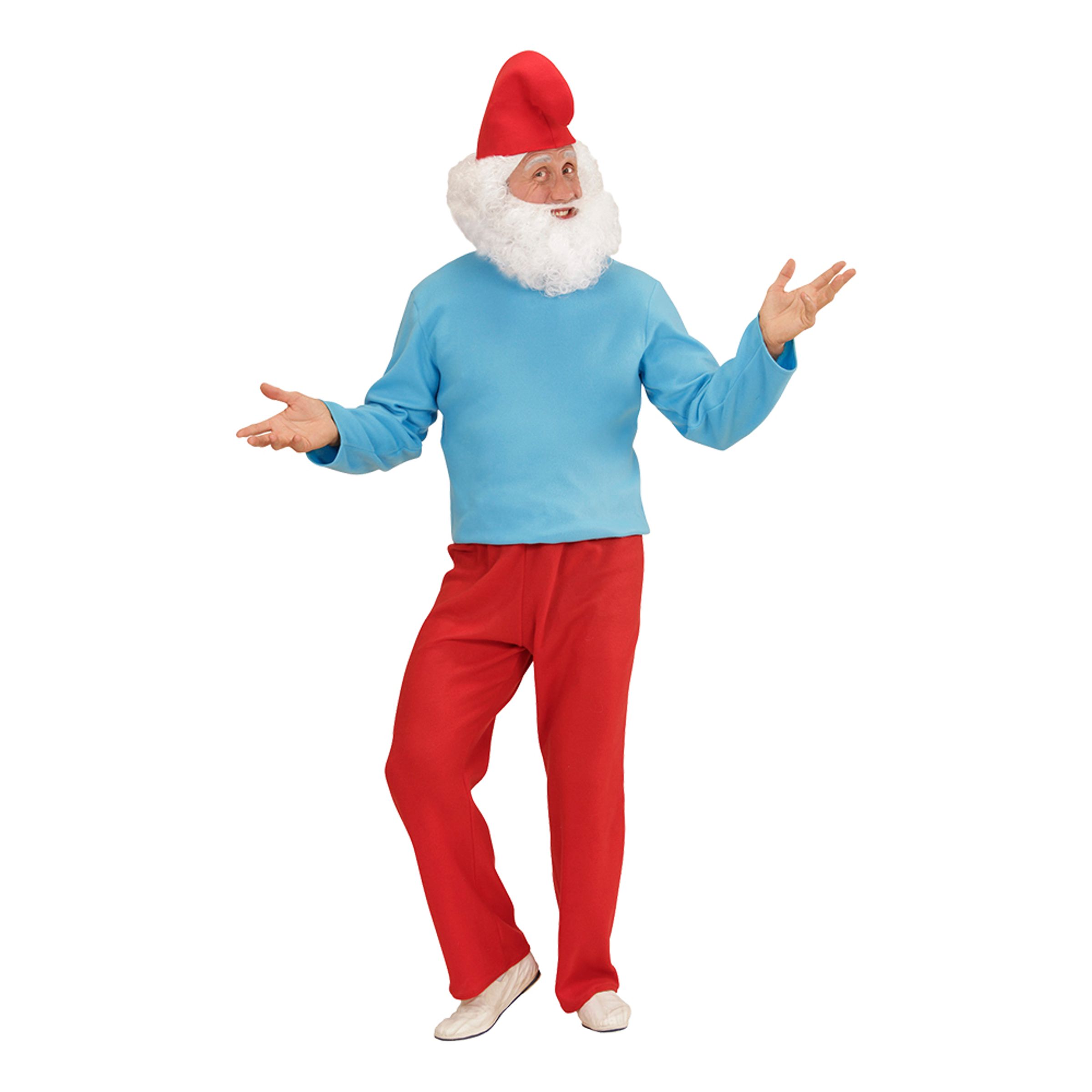 Bild föreställande produkten Gammal Smurf Maskeraddräkt – Small