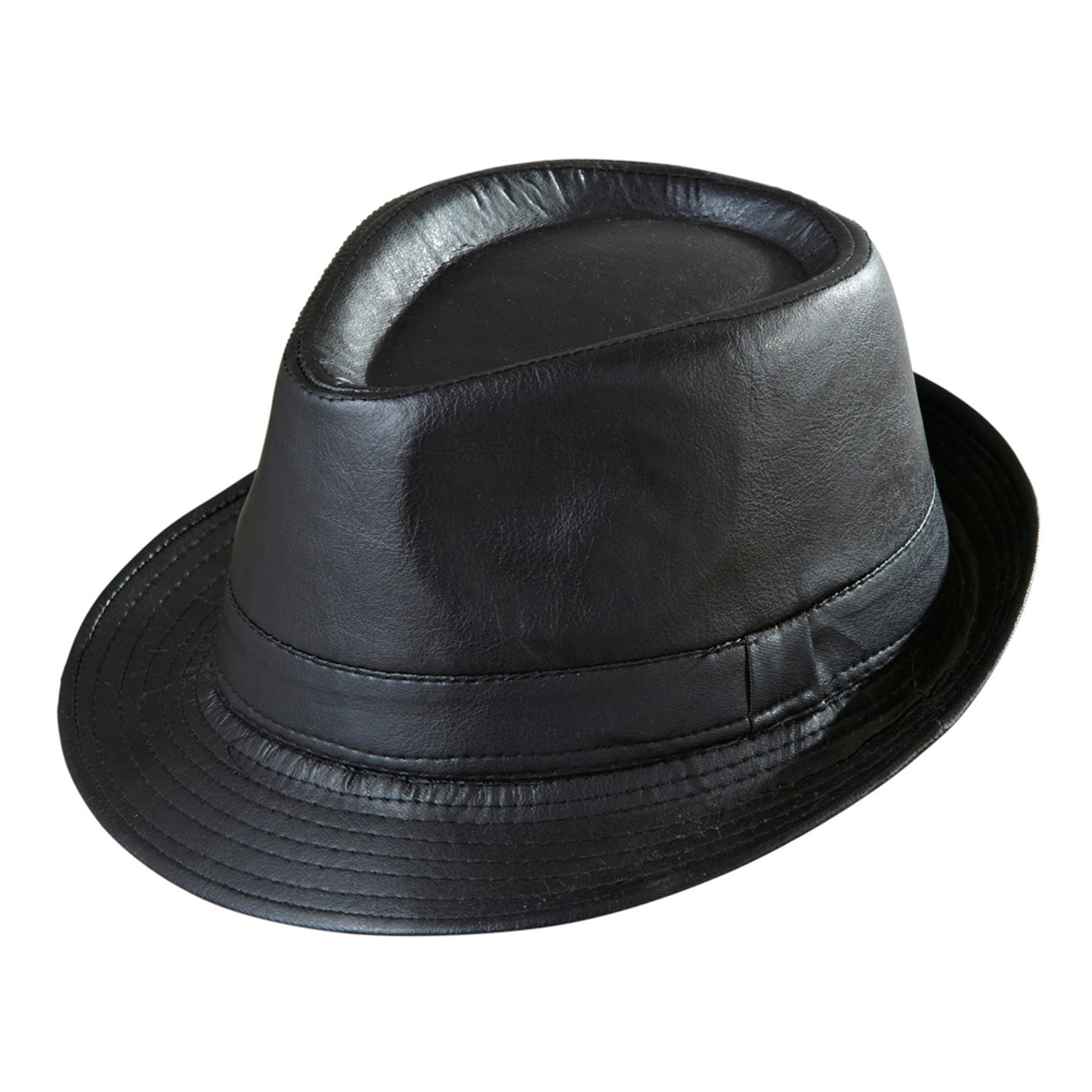 Bild föreställande produkten Gangsterhatt i Läderlook – One size
