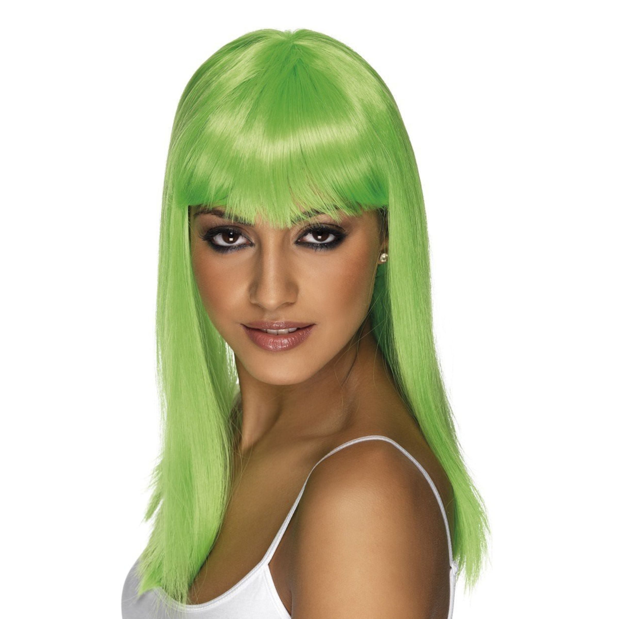 Bild föreställande produkten Glamourama Neongrön Peruk – One size