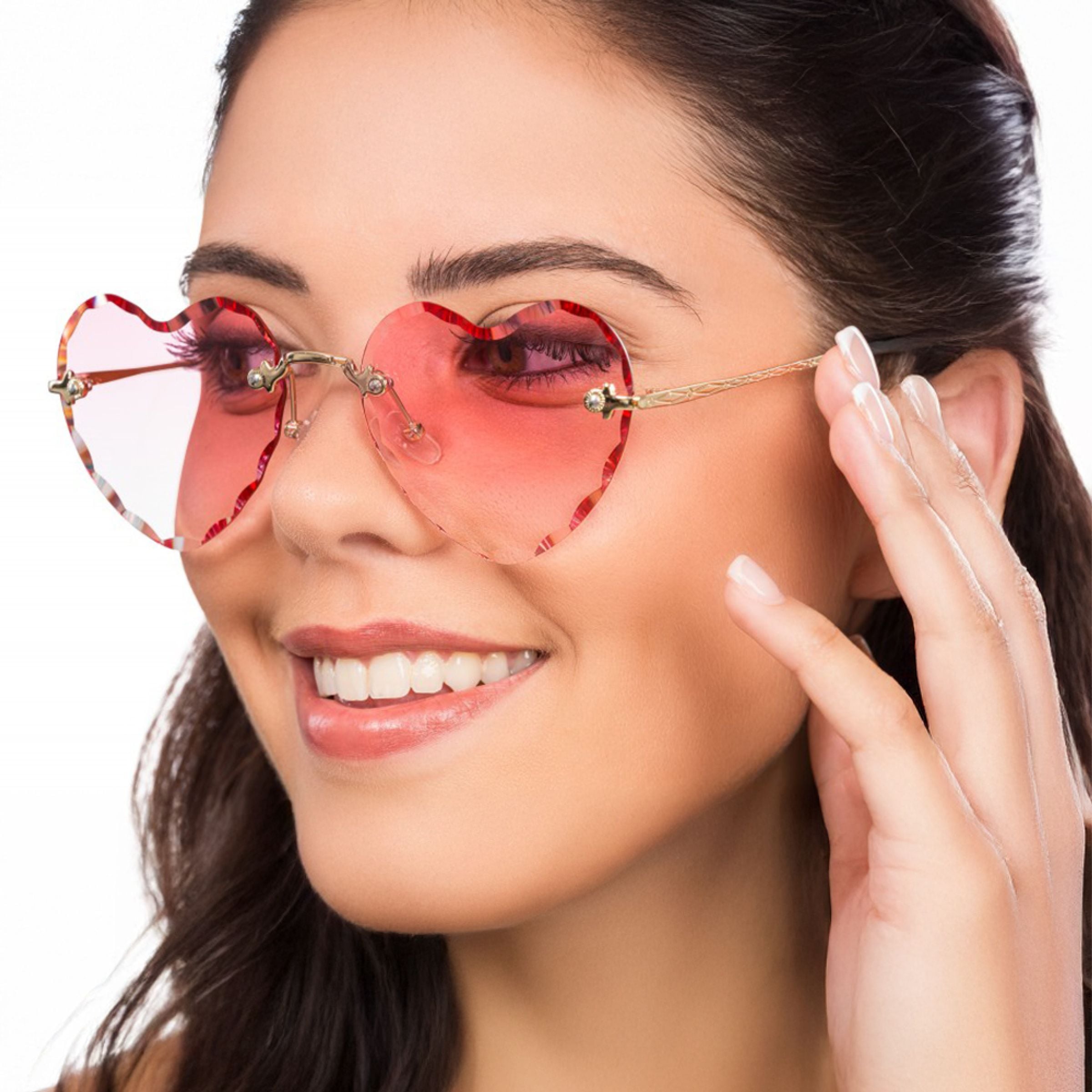 Bild föreställande produkten Glasögon Hjärtformade Rosa