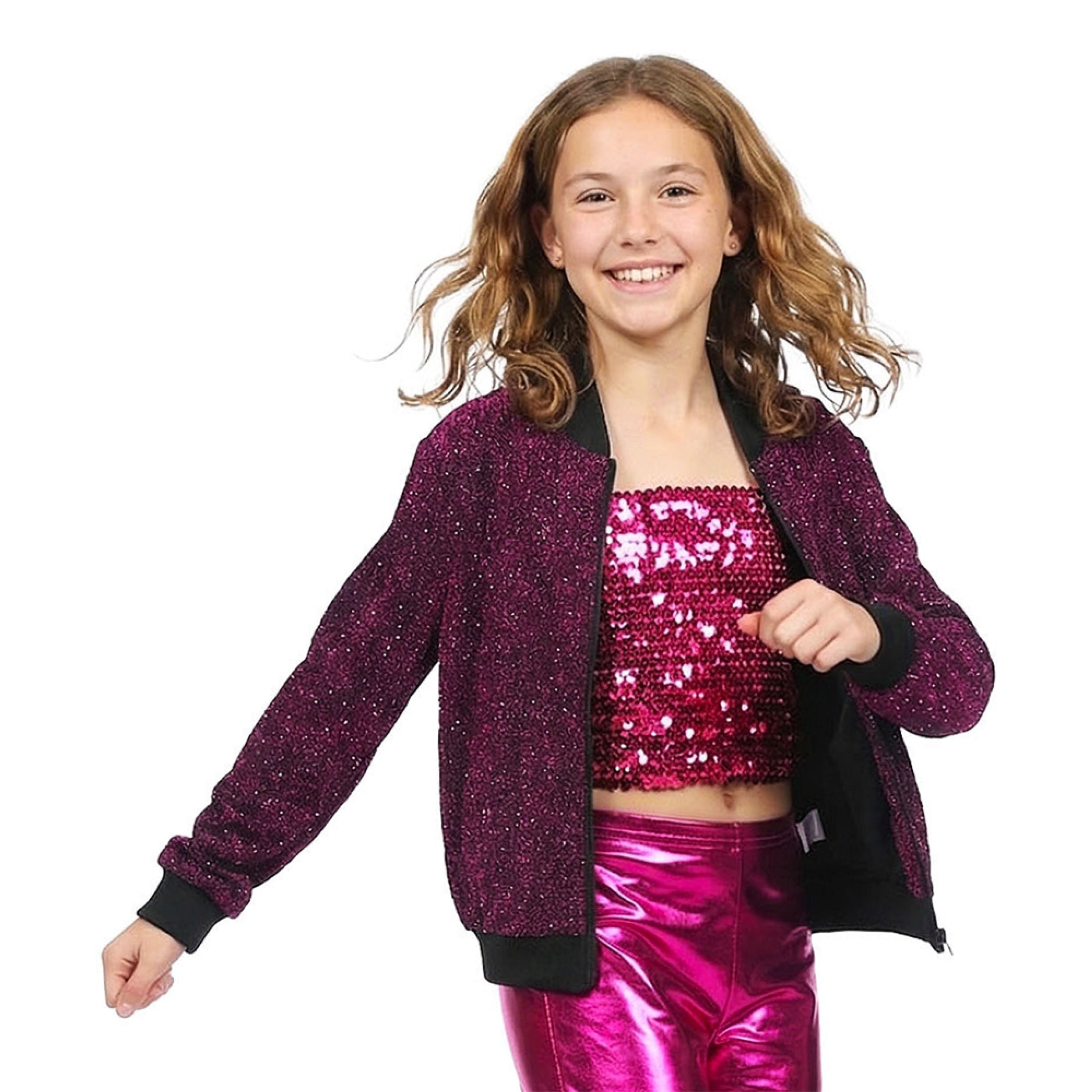 Bild föreställande produkten Glitterjacka Rosa för Barn – Medium/Large