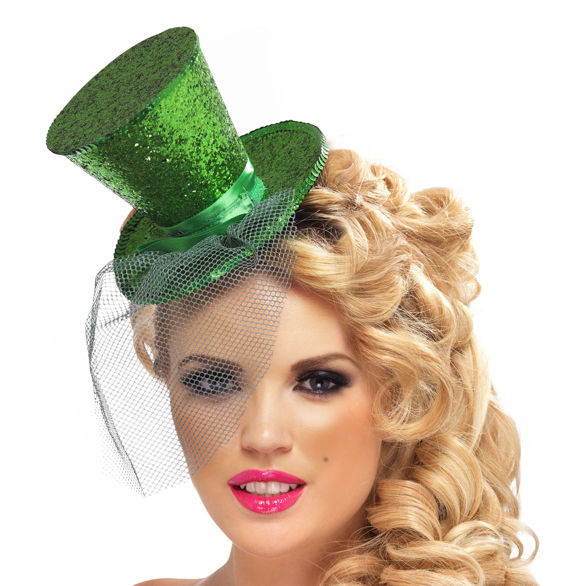 Bild föreställande produkten Glittrig Minihatt – Grön