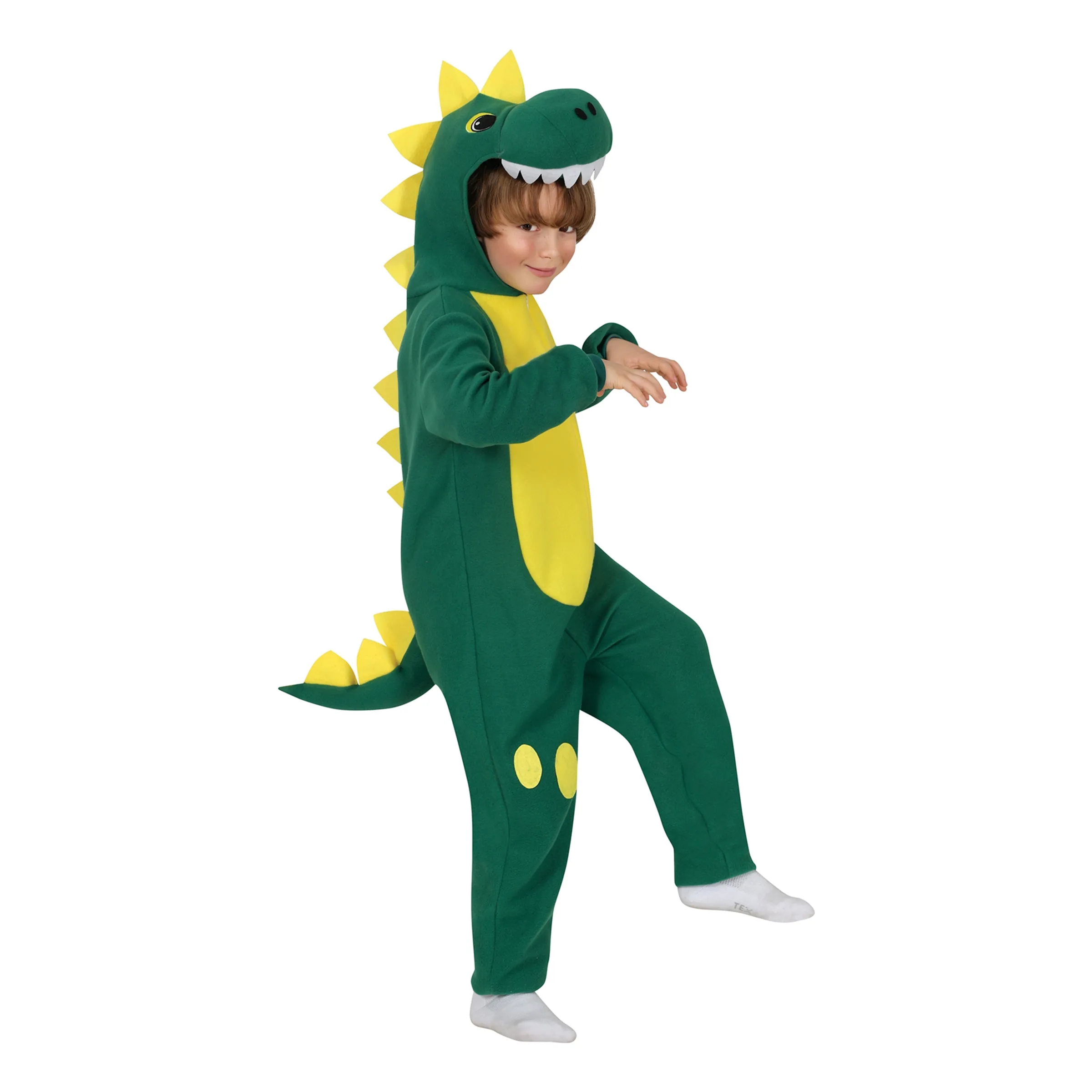 Bild föreställande produkten Grön Dinosaurie Barn Maskeraddräkt – X-Small