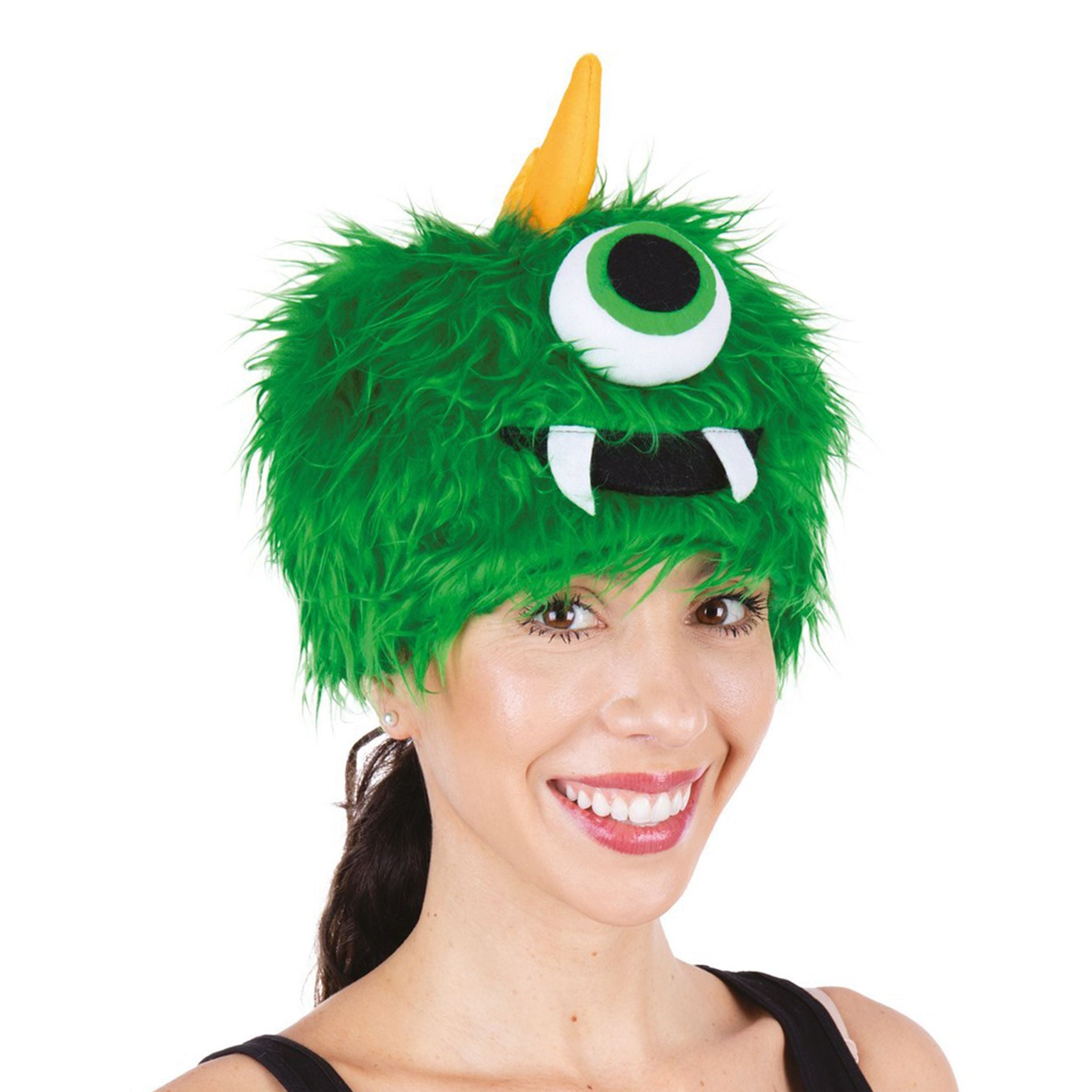 Bild föreställande produkten Hatt Fluffigt Monster Ljusgrön – One size