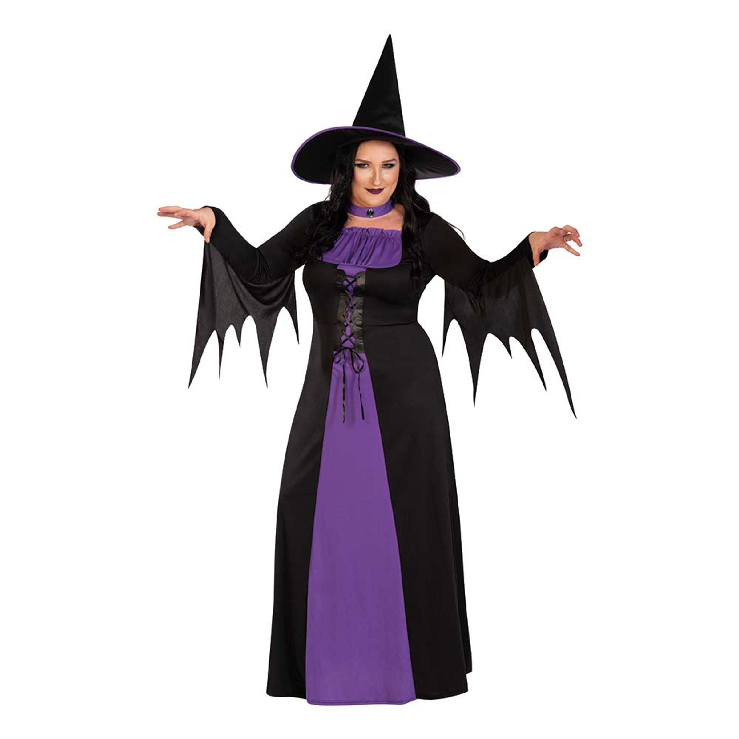 Bild föreställande produkten Häxa Lila Plus-size Maskeraddräkt – 5XL