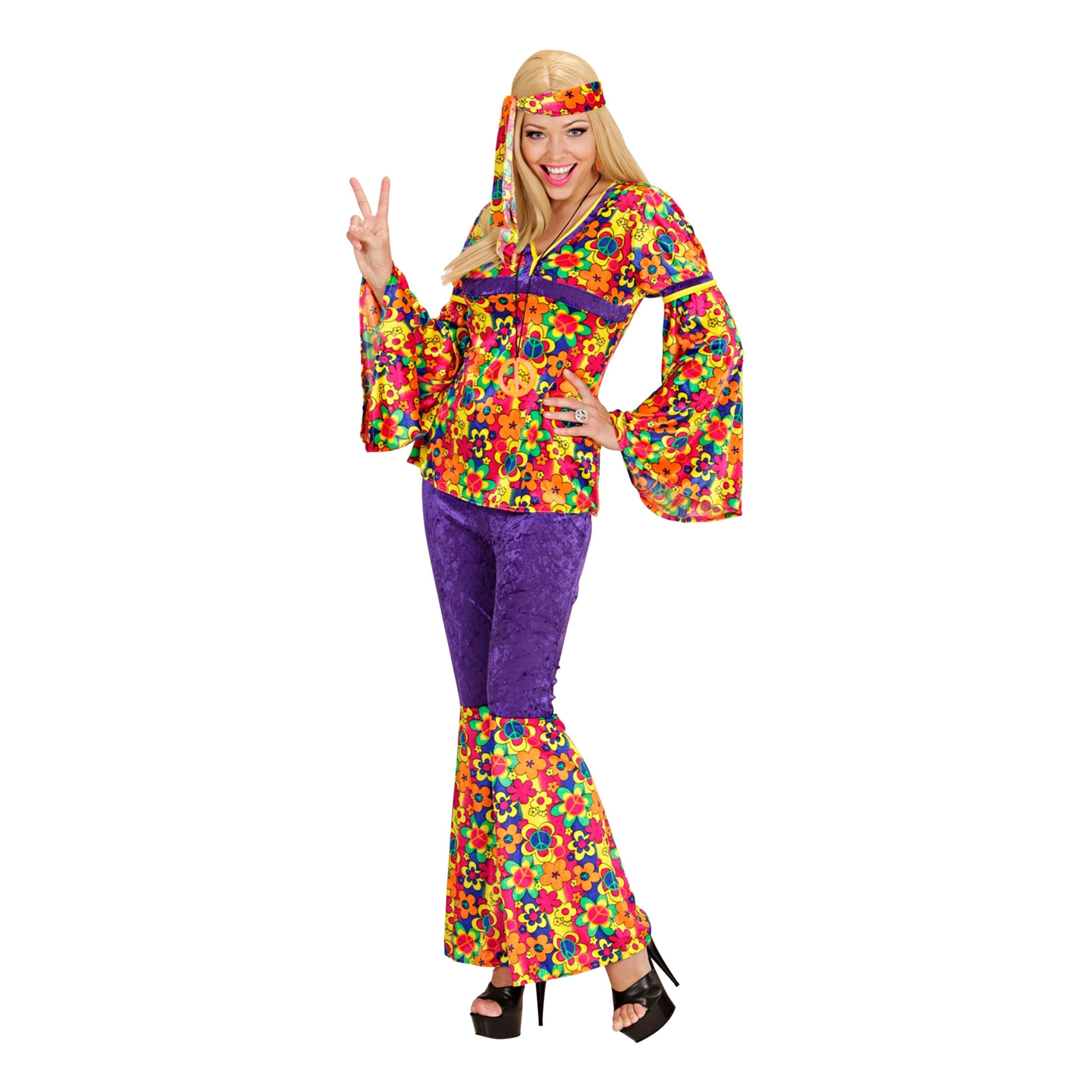 Bild föreställande produkten Hippie Girl Lila Maskeraddräkt – Small