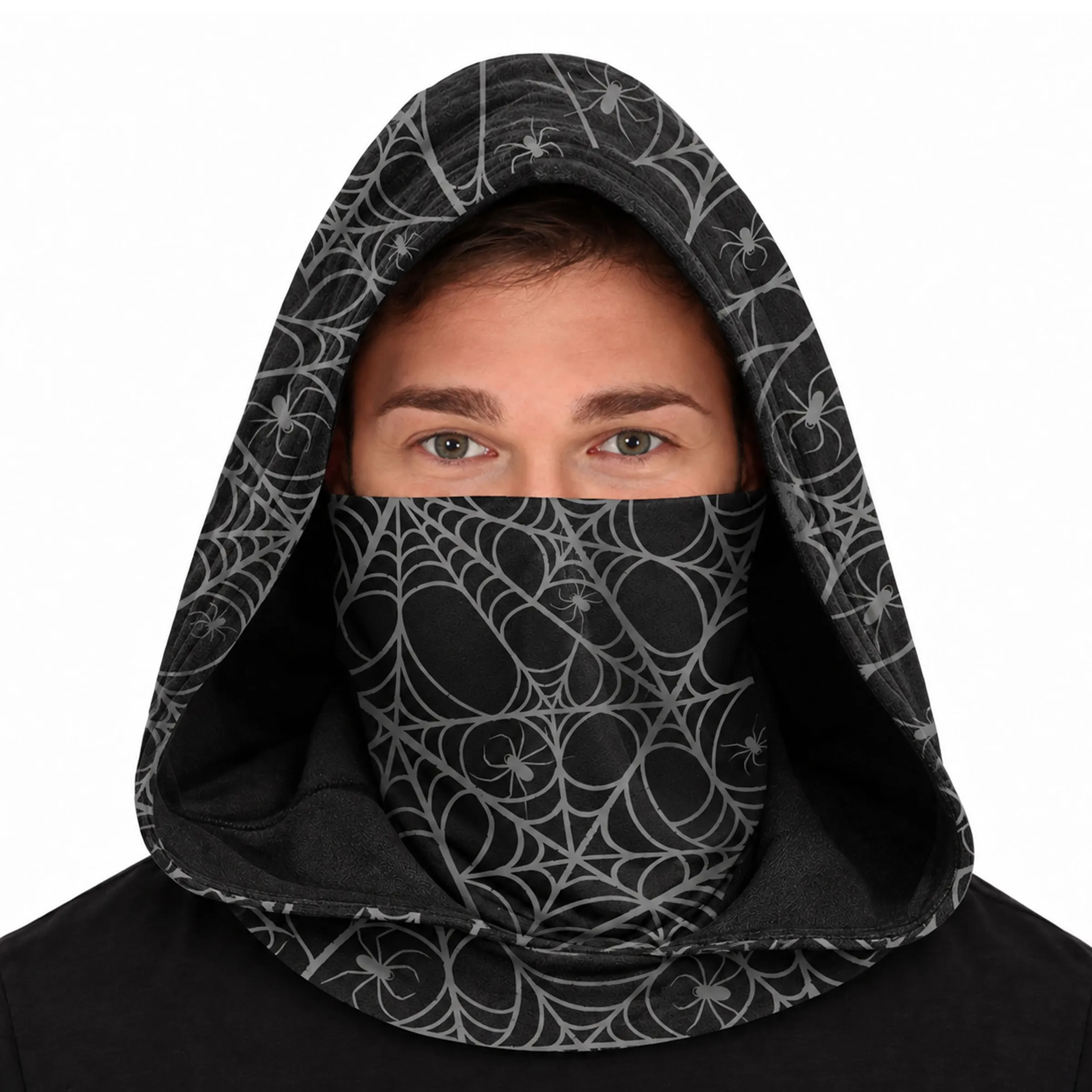 Bild föreställande produkten Huva med Mask Spindelnät – One size