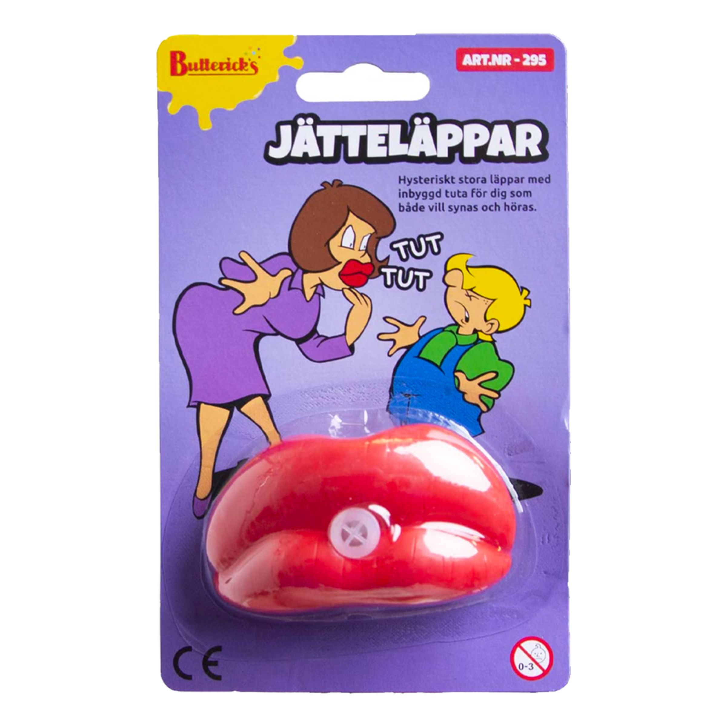 Bild föreställande produkten Butterick’s Jätteläppar med Tuta Skämtartikel