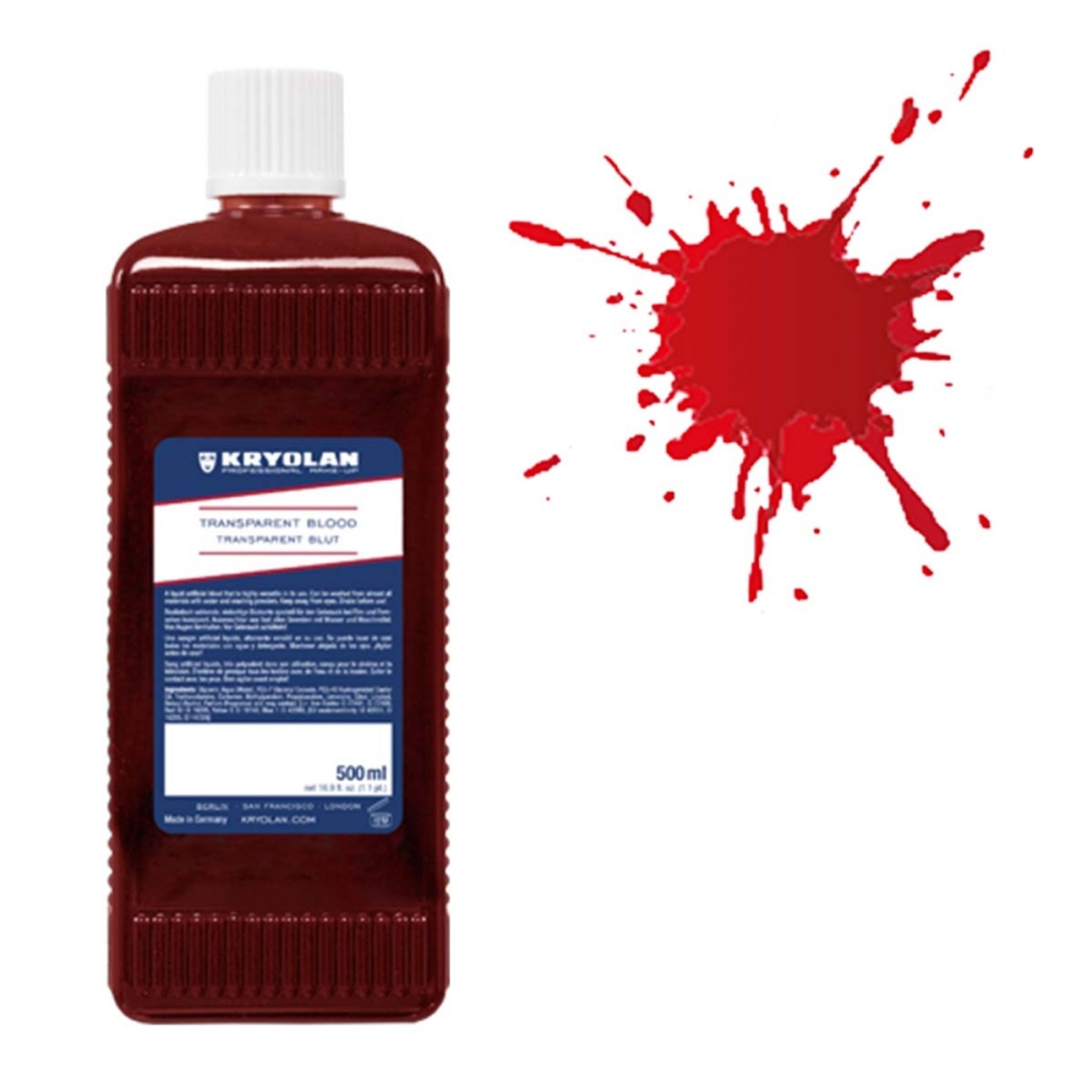 Bild föreställande produkten Kryolan Transparent Blod – 500 ml Ljus