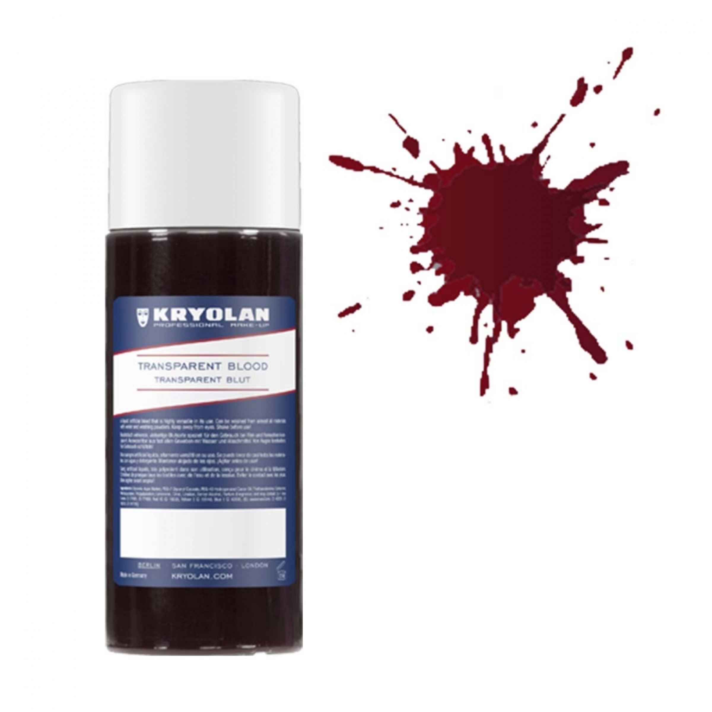 Bild föreställande produkten Kryolan Transparent Blod – 250 ml Mörk
